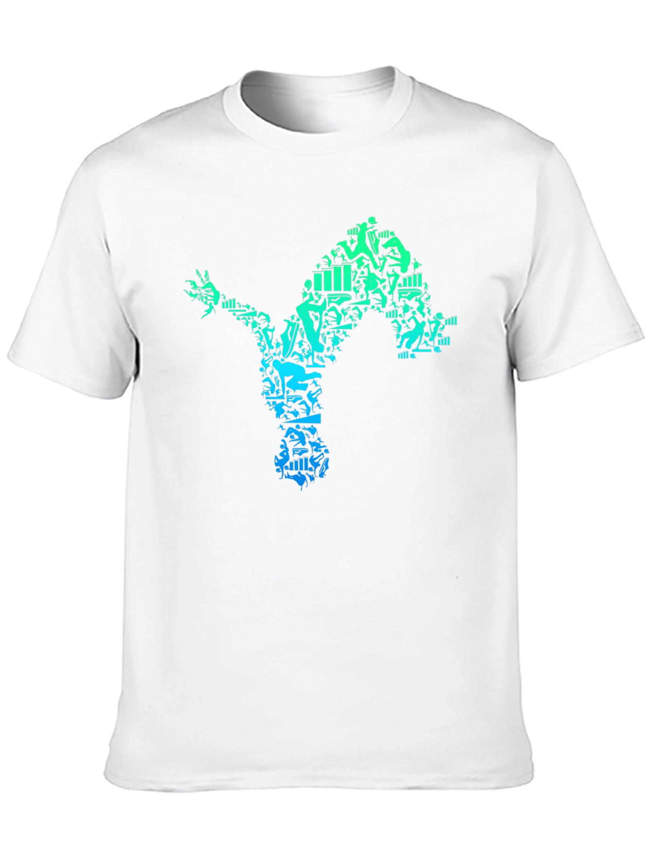 Athlete Silhouette Graphic Tee - Black