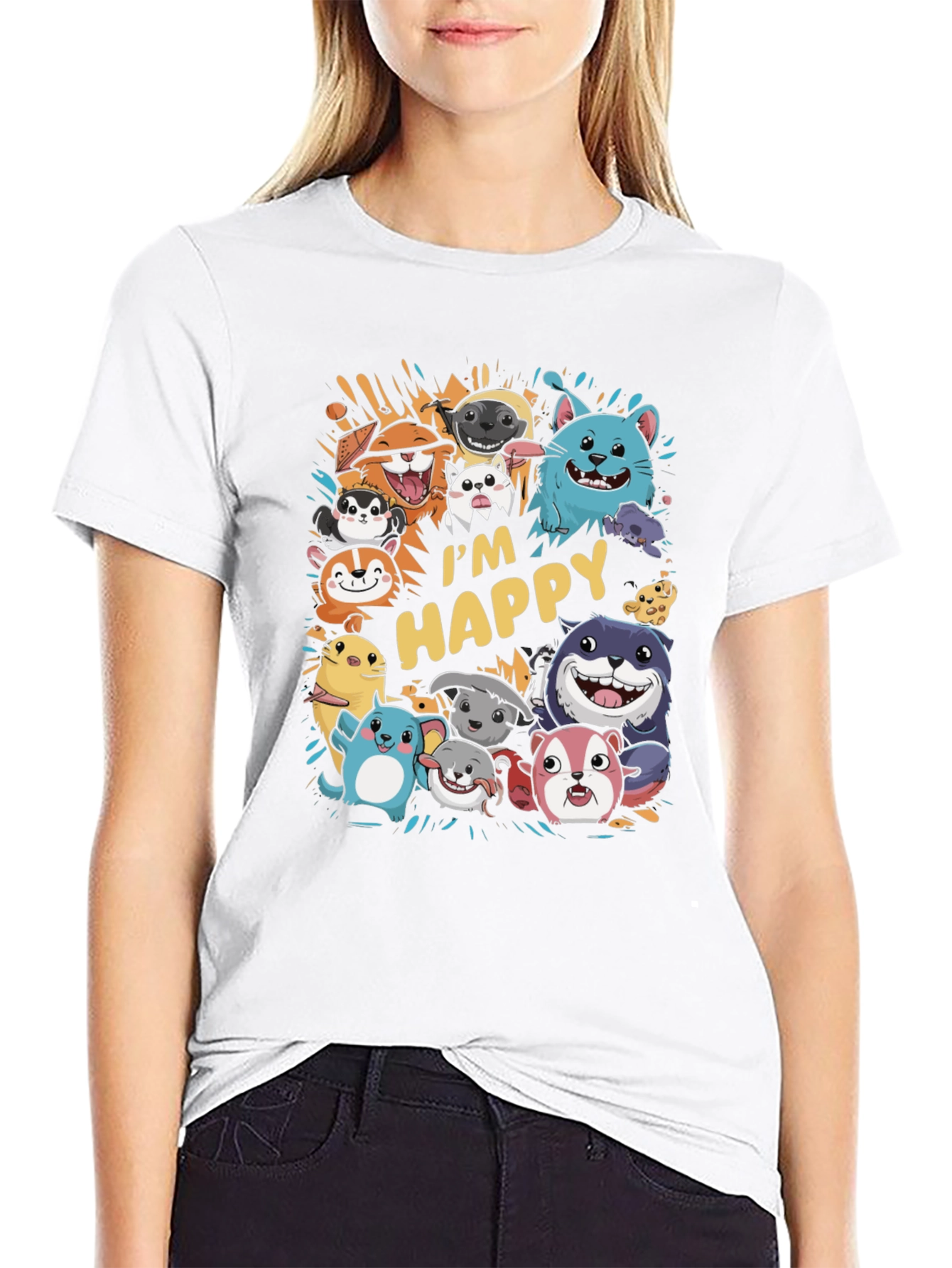 Im Happy Cartoon Animal T-Shirt