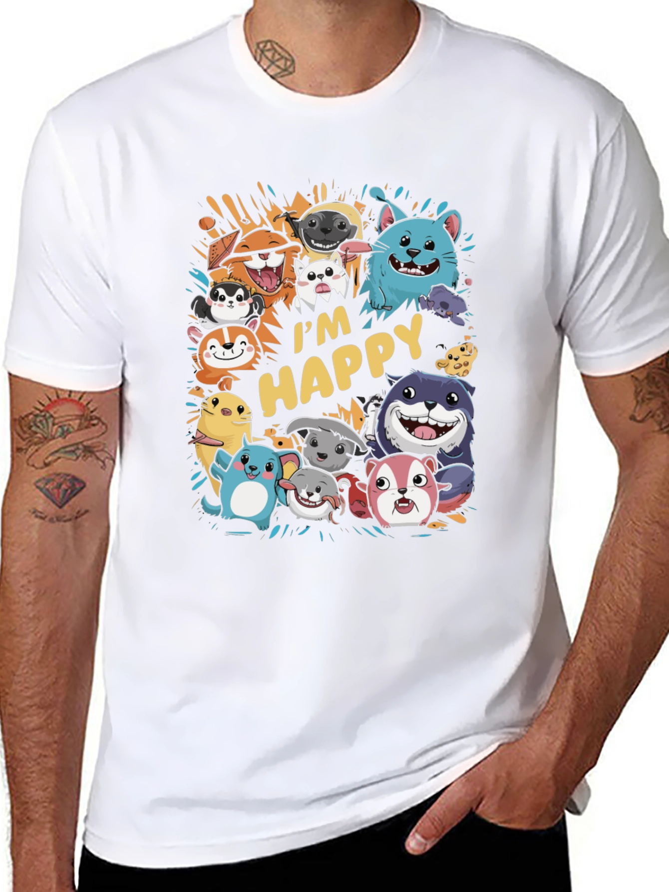 Im Happy Cartoon Animal T-Shirt