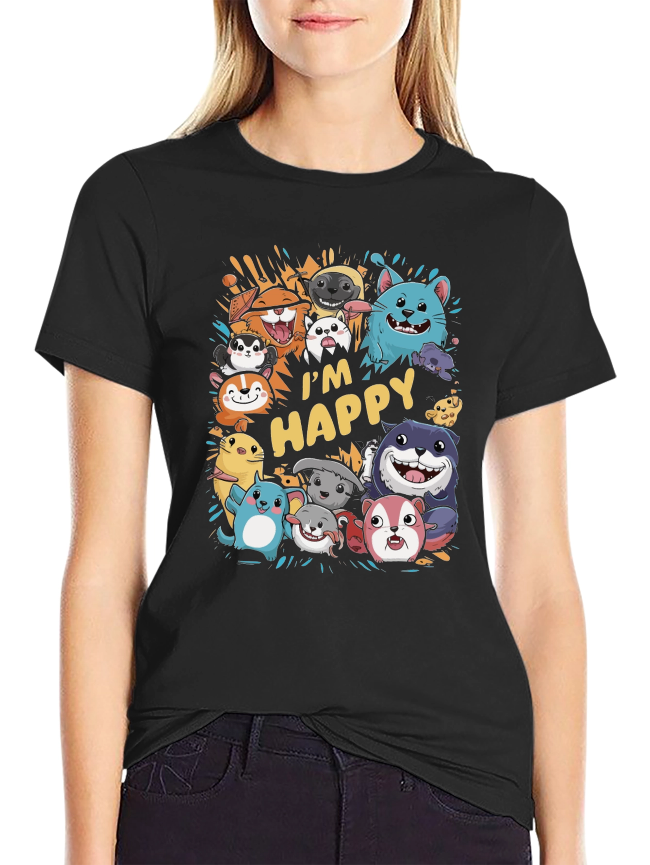 Im Happy Cartoon Animal T-Shirt