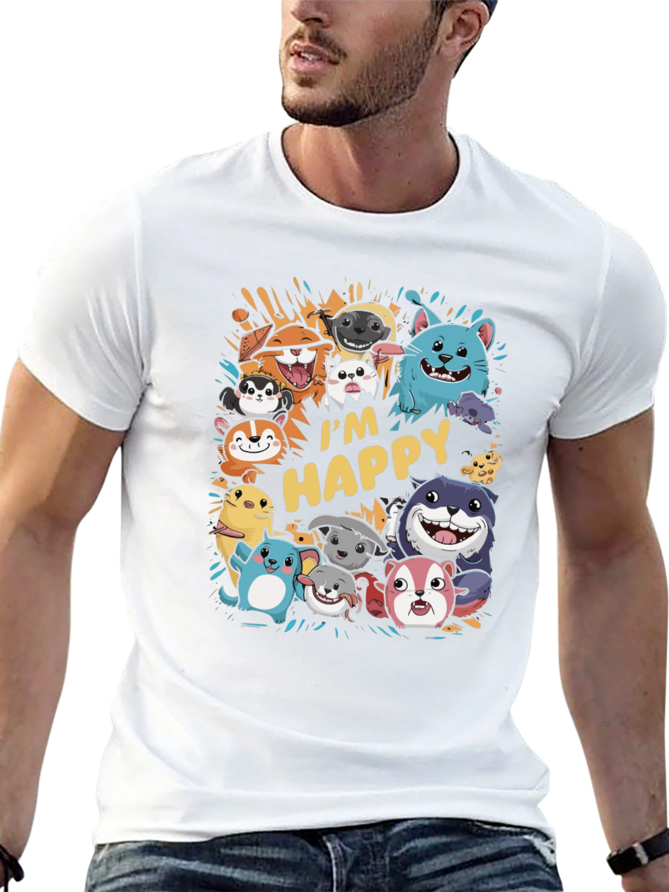Im Happy Cartoon Animal T-Shirt
