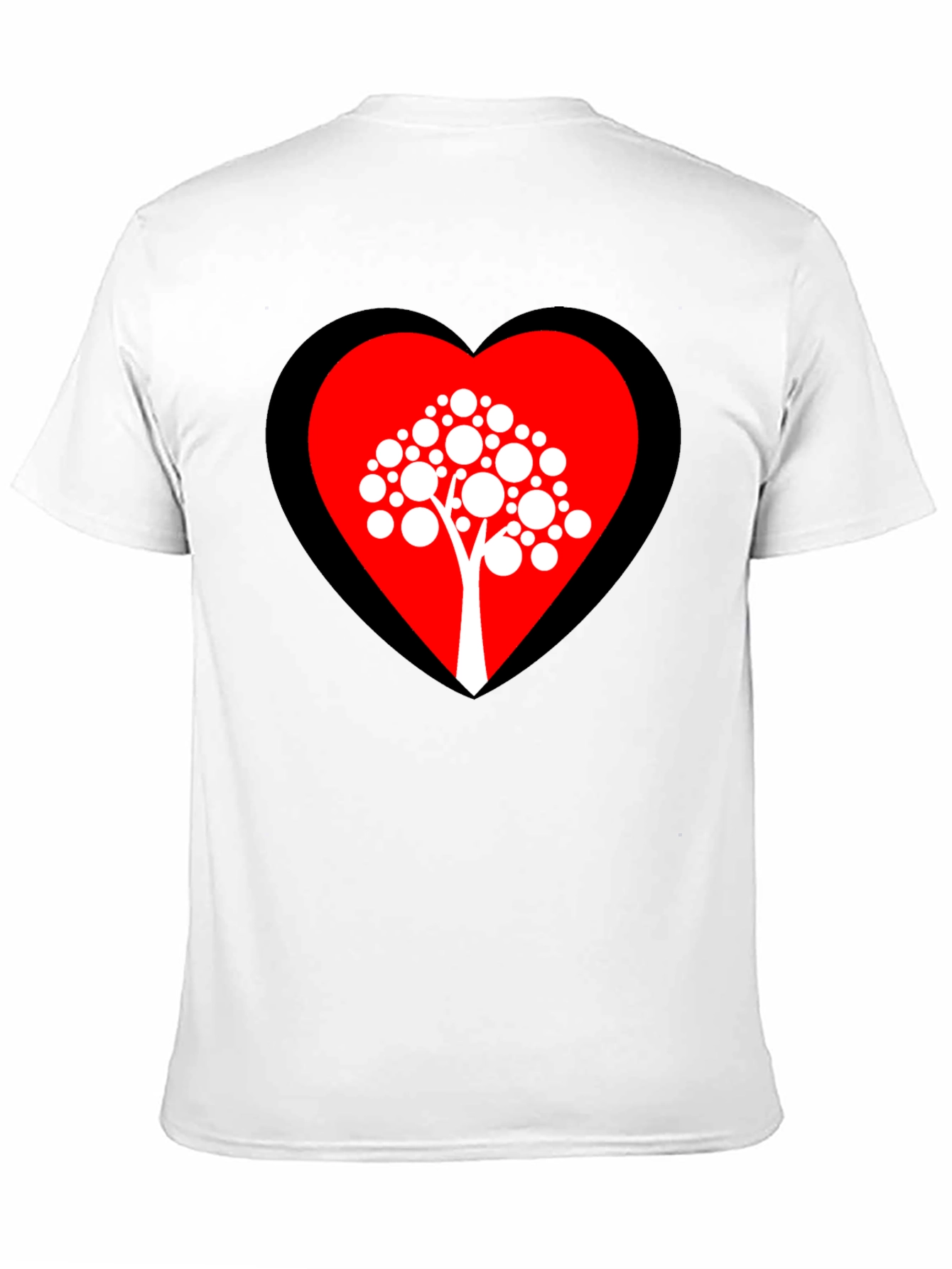 Heart Tree Graphic Tee - Black Cotton Blend Shirt