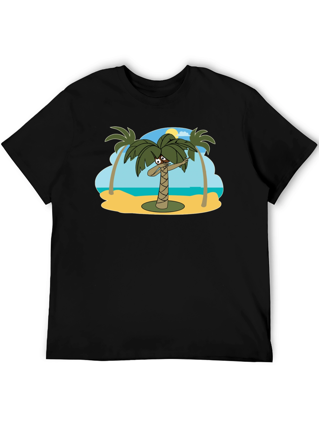 Dabbing Palm Tree Black T-Shirt