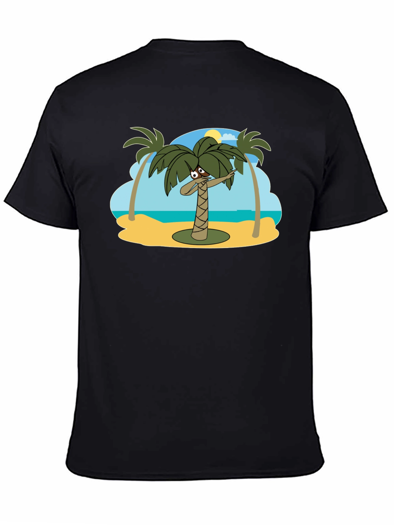 Dabbing Palm Tree Black T-Shirt