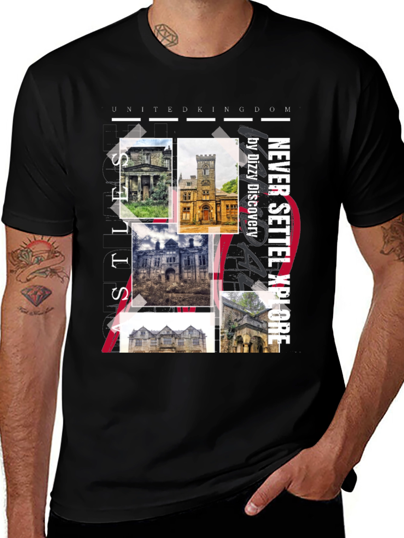 United Kingdom Castles Graphic Tee