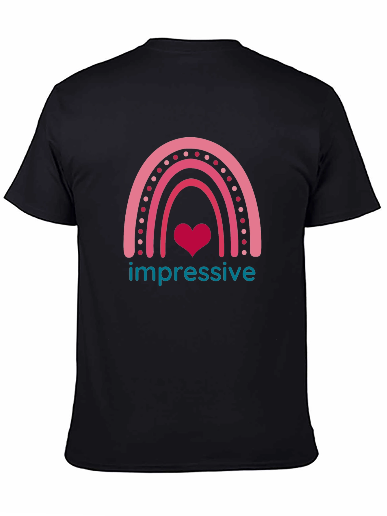 Impressive Heart Rainbow Graphic T-Shirt