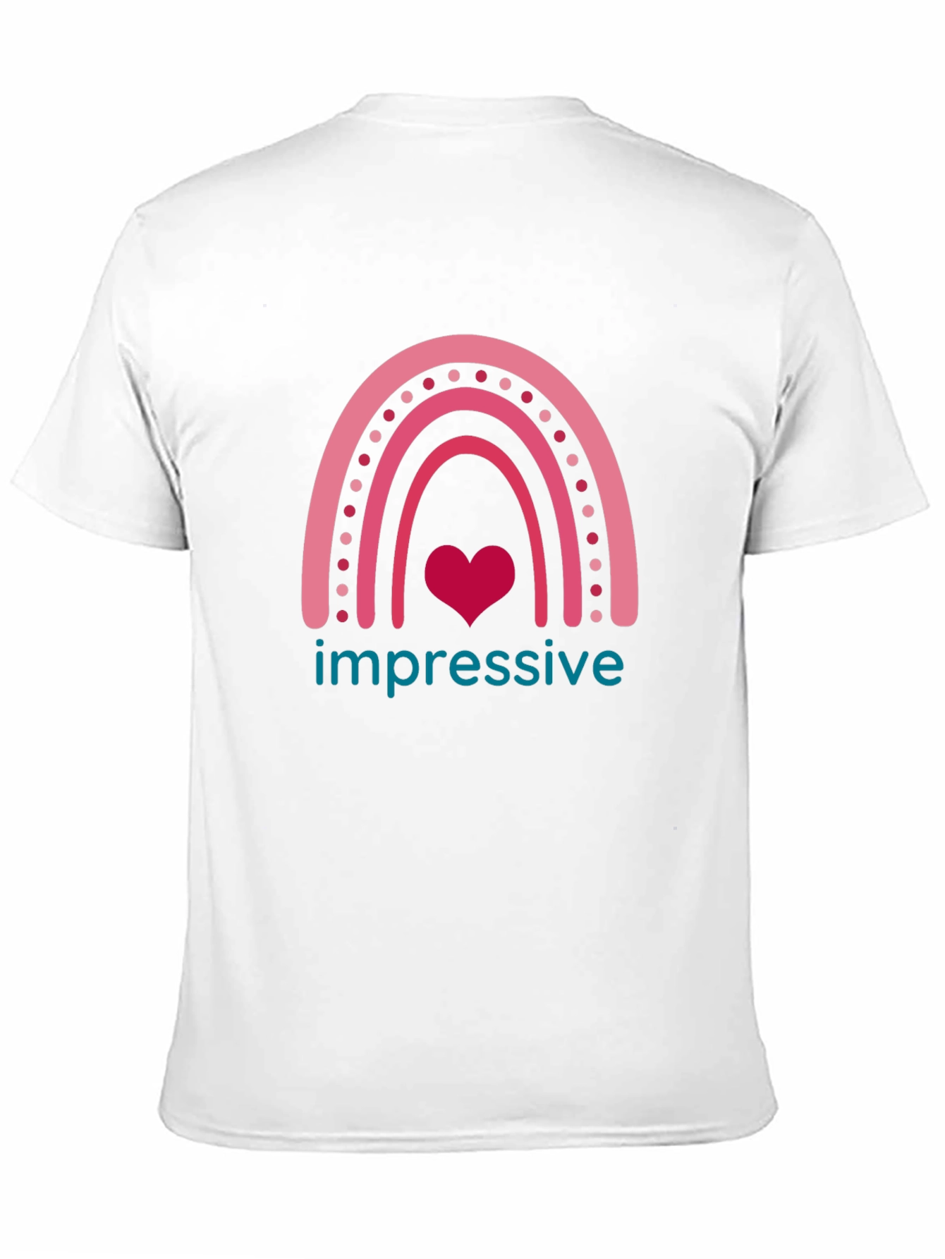 Impressive Heart Rainbow Graphic T-Shirt