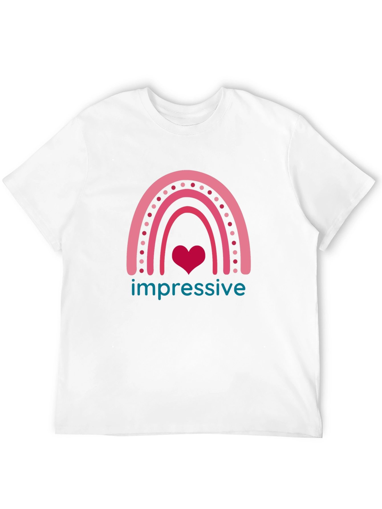 Impressive Heart Rainbow Graphic T-Shirt