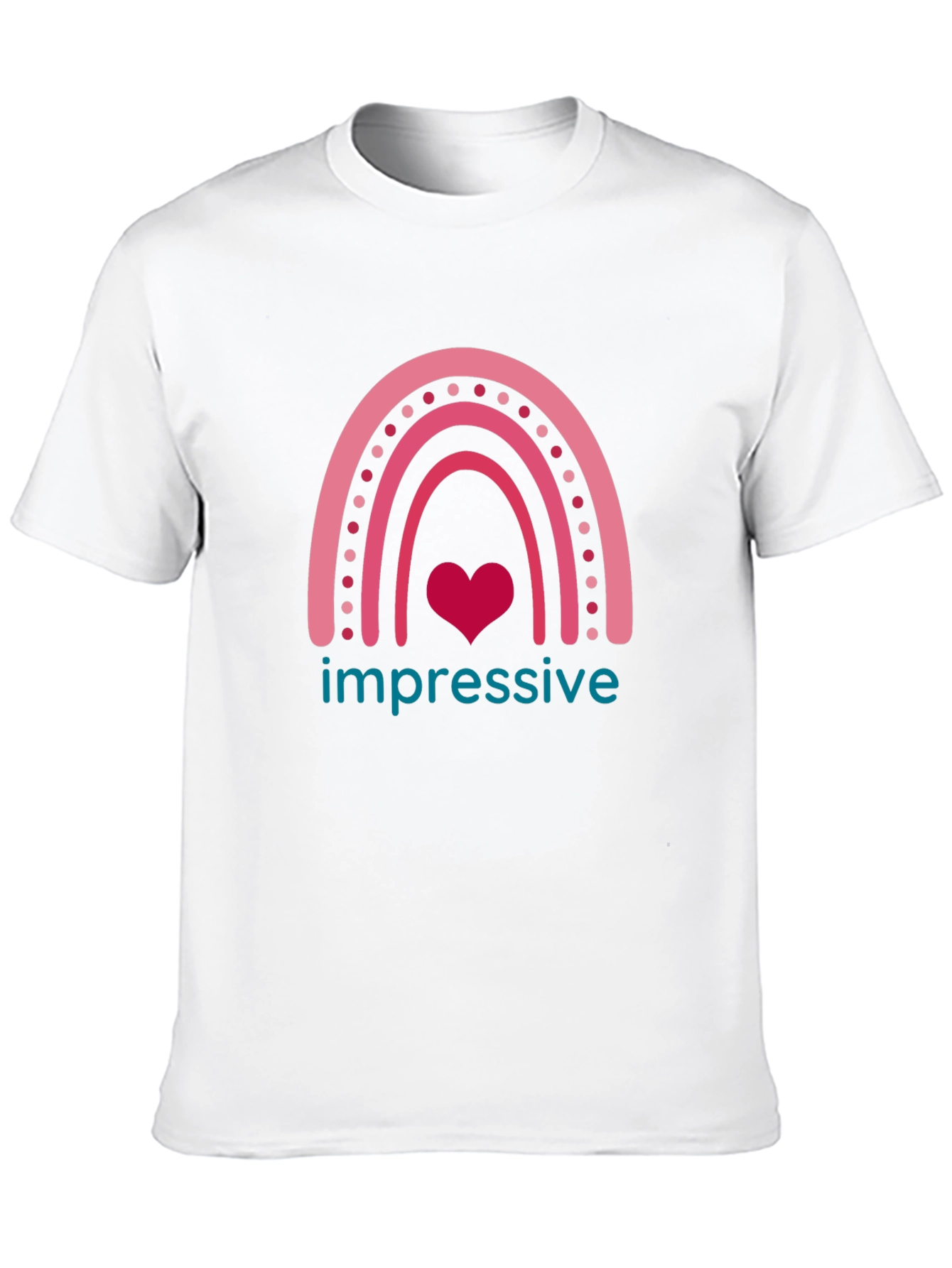 Impressive Heart Rainbow Graphic T-Shirt