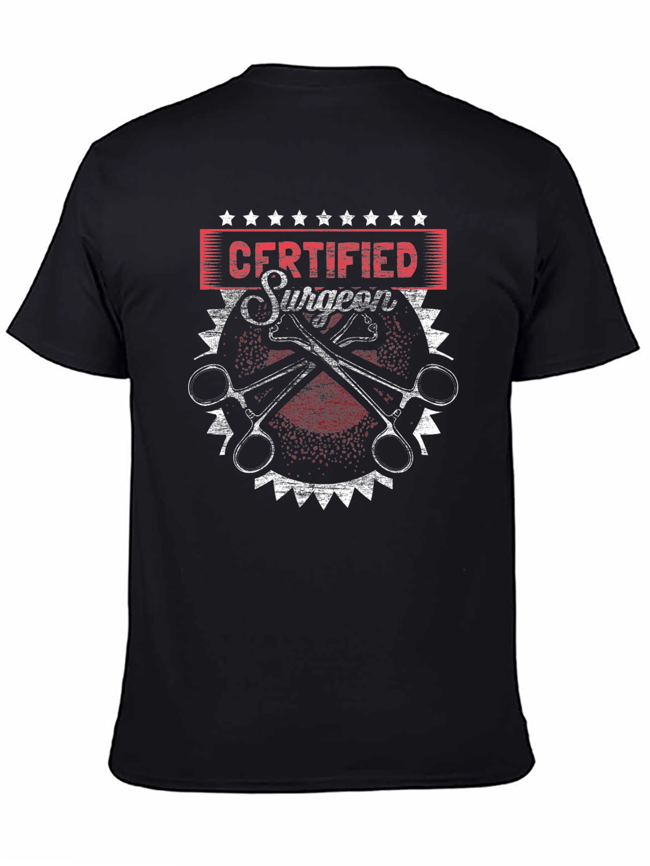 Certified Surgeon Graphic T-Shirt - Black Cotton