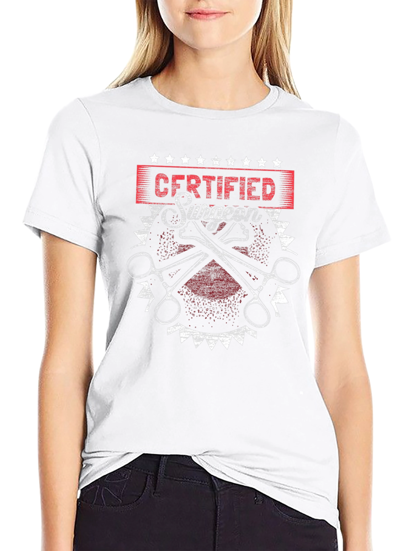 Certified Surgeon Graphic T-Shirt - Black Cotton