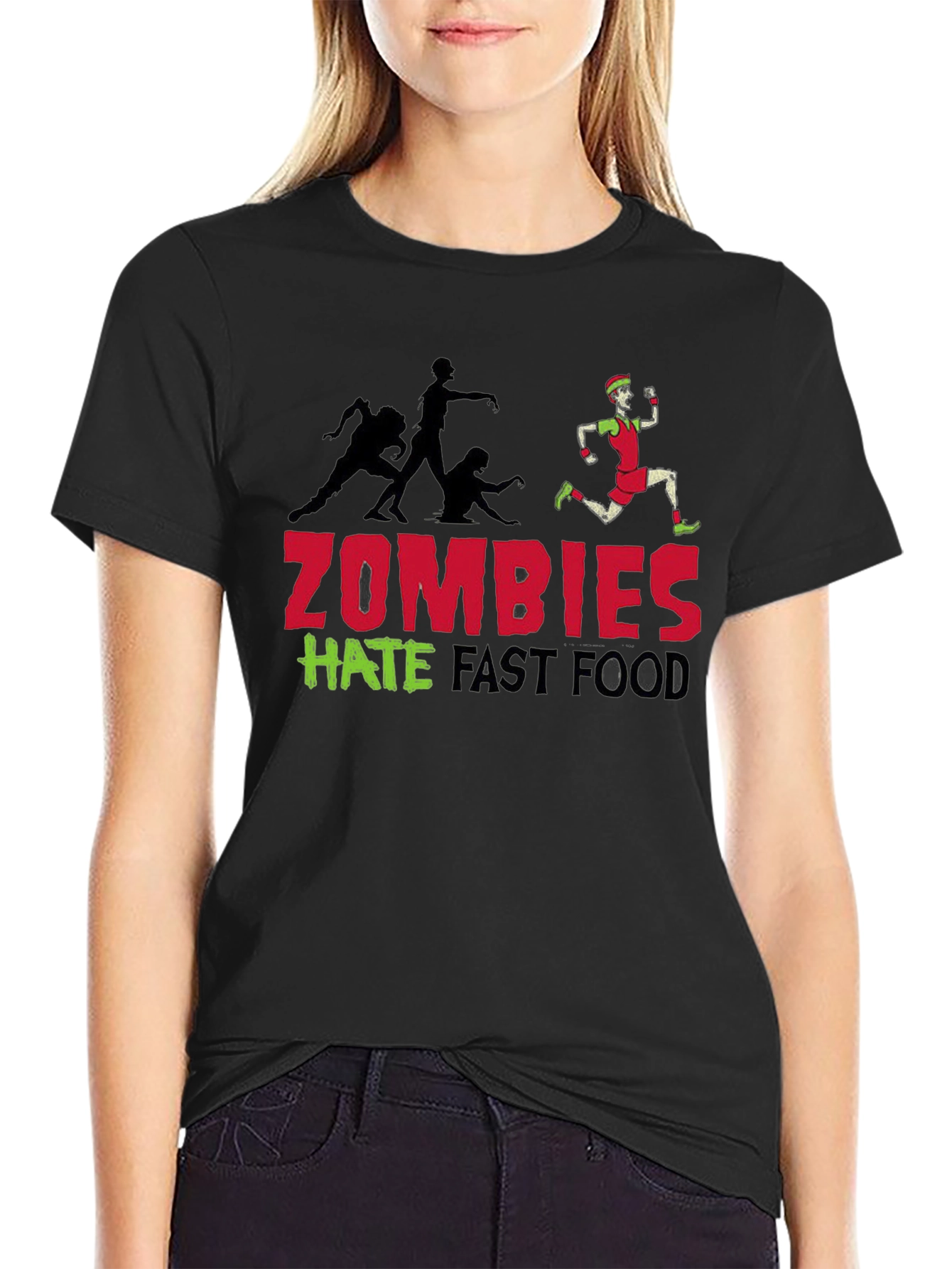 Zombies Hate Fast Food Graphic Tee