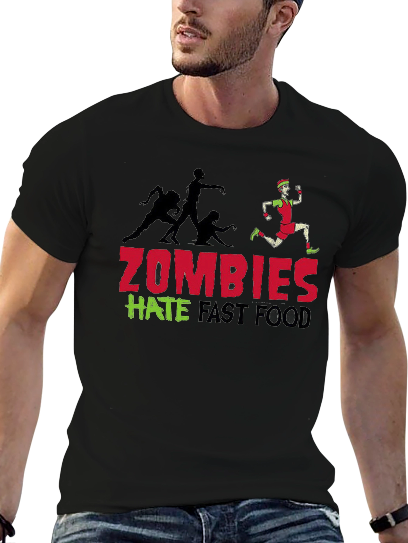 Zombies Hate Fast Food Graphic Tee