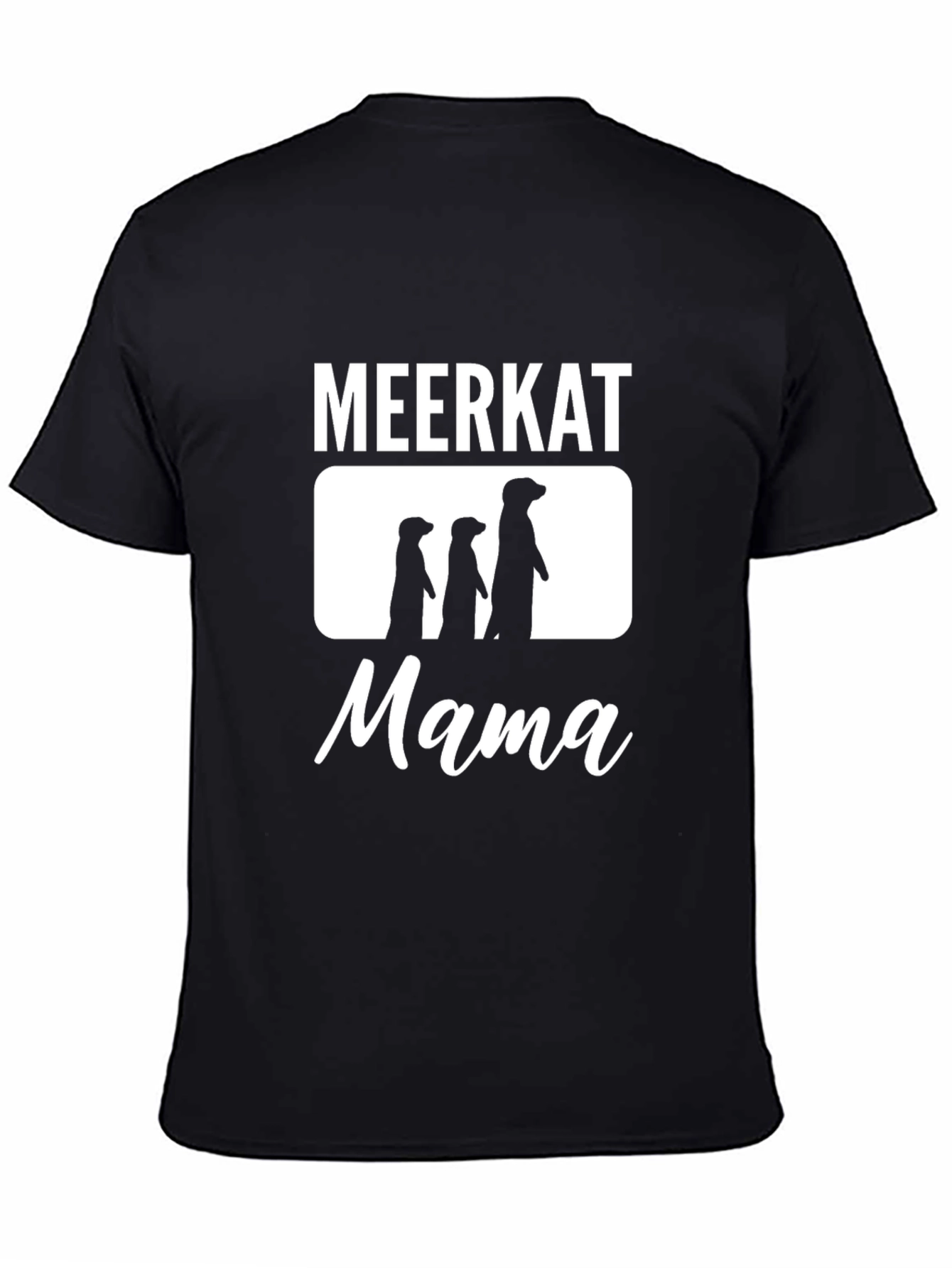 Meerkat Mama Graphic T-Shirt - Black