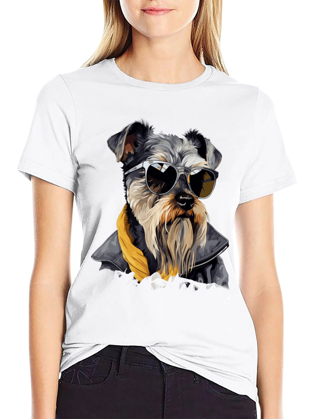 Cool Dog Graphic Tee - Black