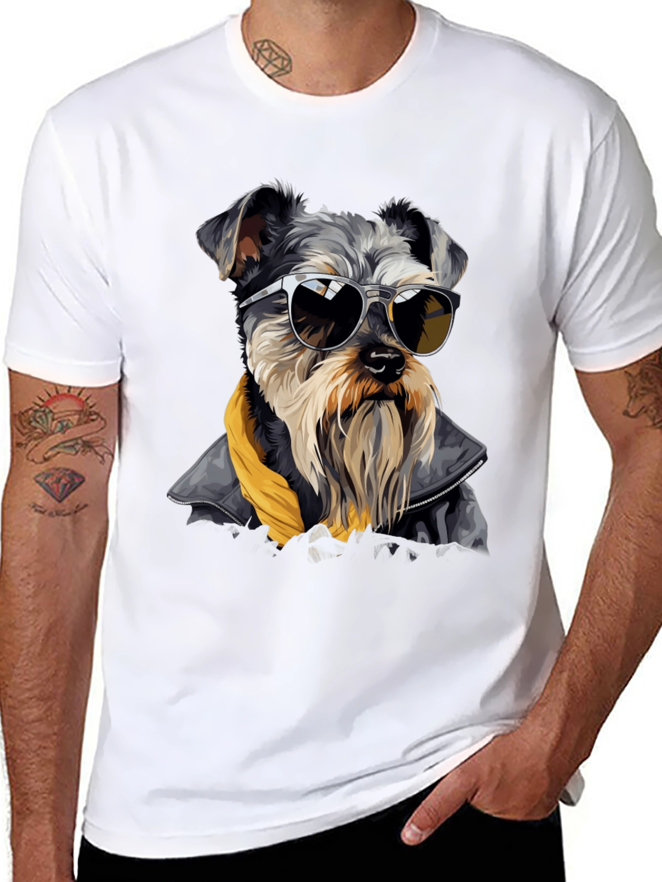 Cool Dog Graphic Tee - Black