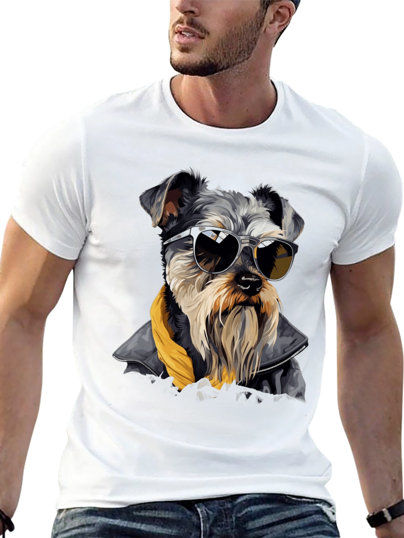 Cool Dog Graphic Tee - Black