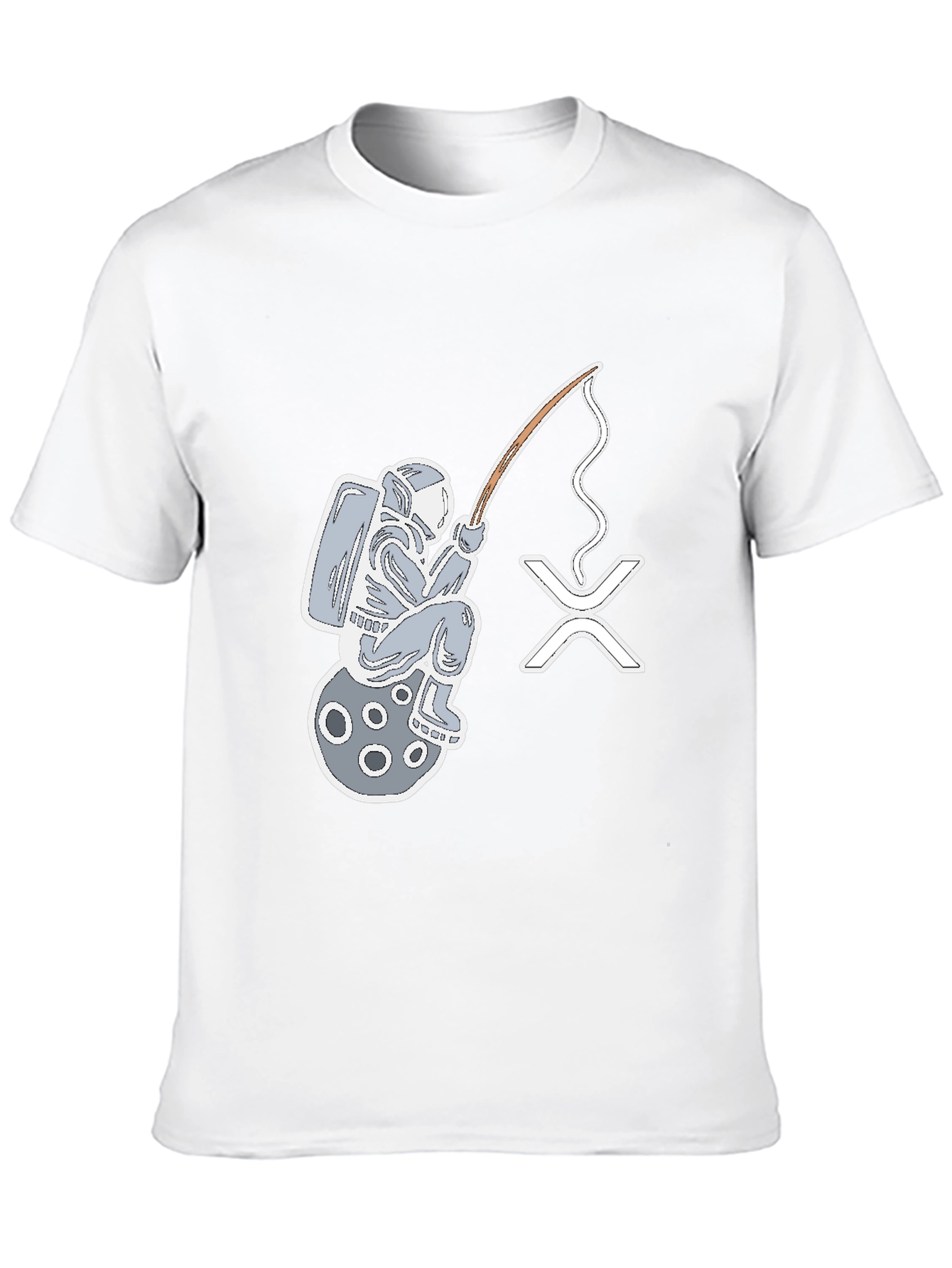 Astronaut Fishing on Moon T-Shirt