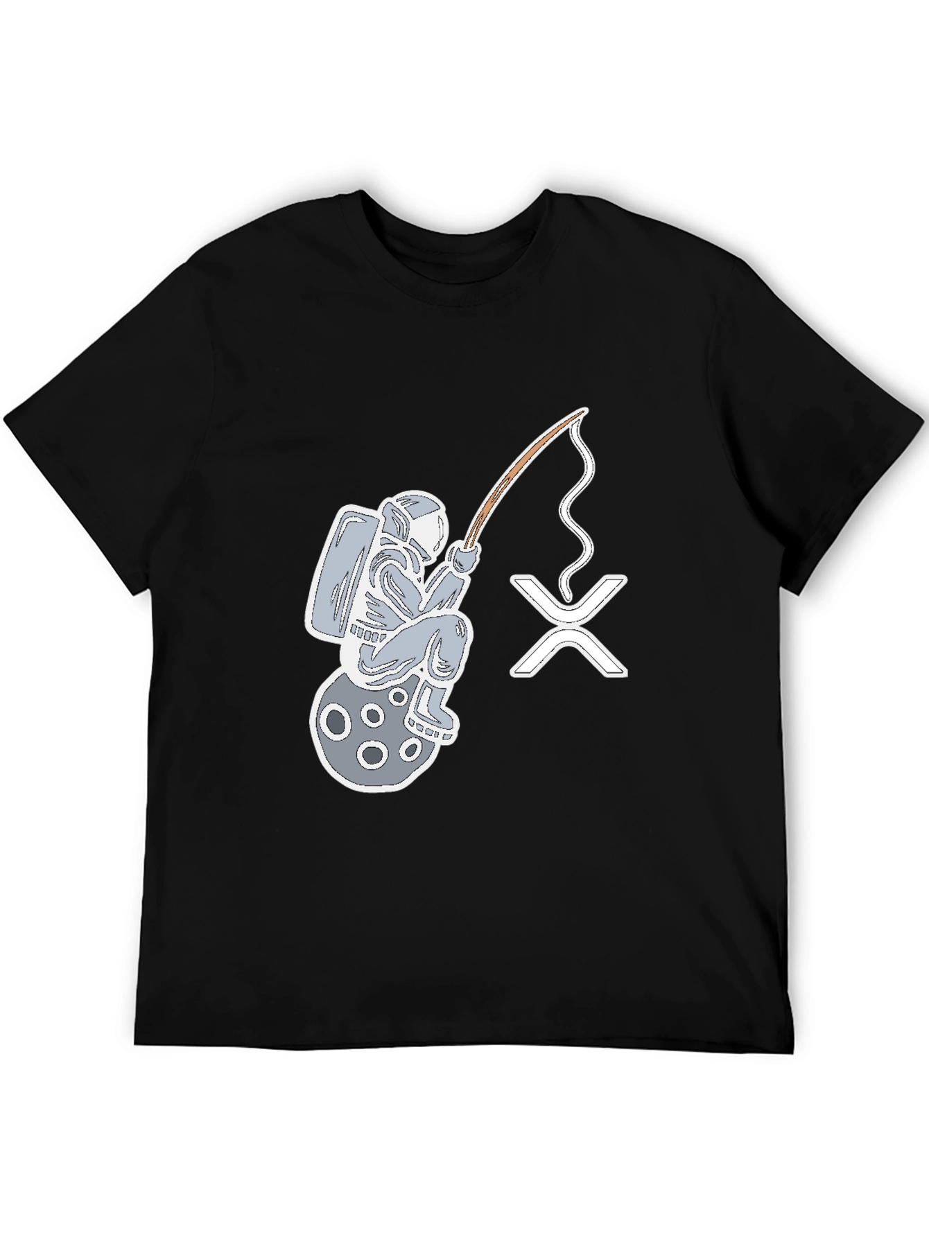 Astronaut Fishing on Moon T-Shirt