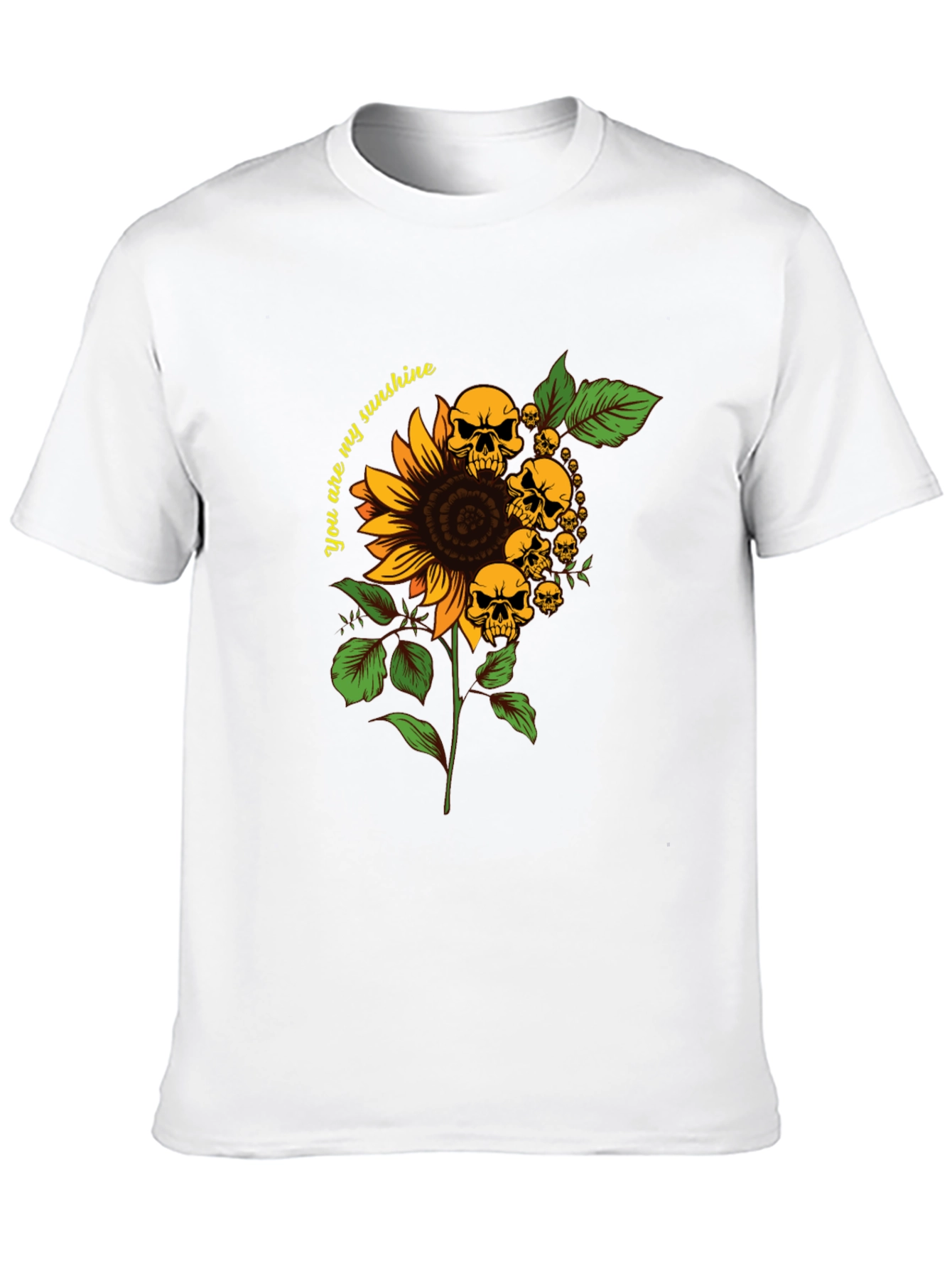 Skull Sunflower Graphic T-Shirt