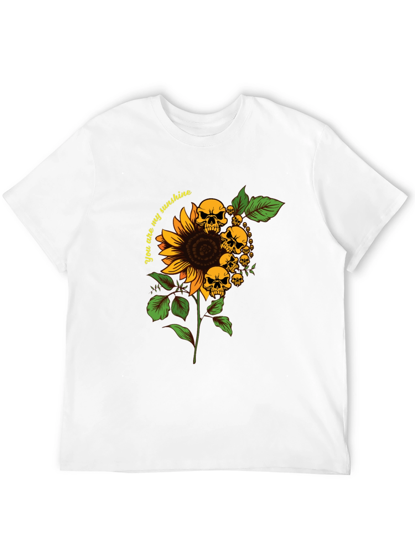 Skull Sunflower Graphic T-Shirt