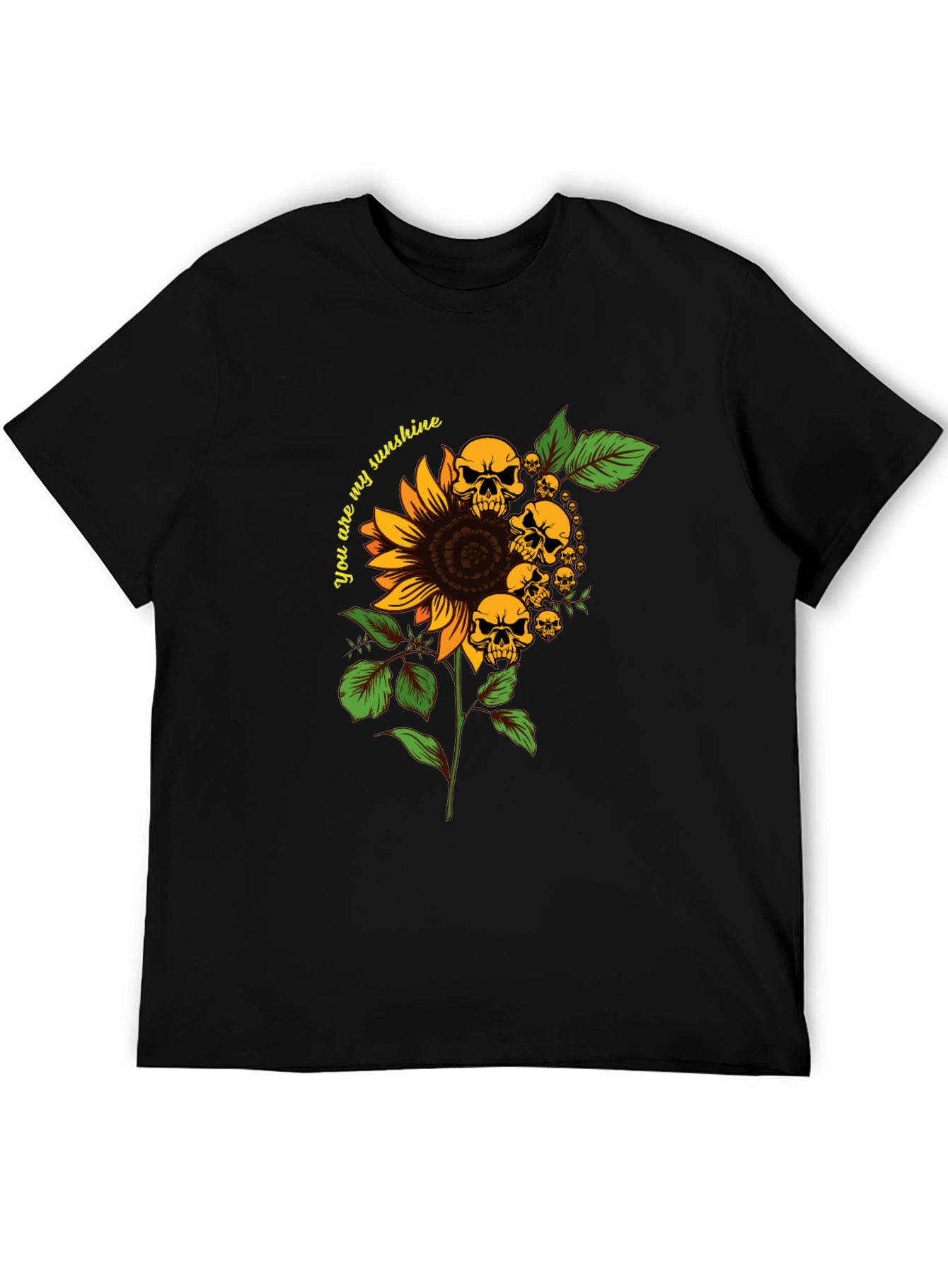 Skull Sunflower Graphic T-Shirt