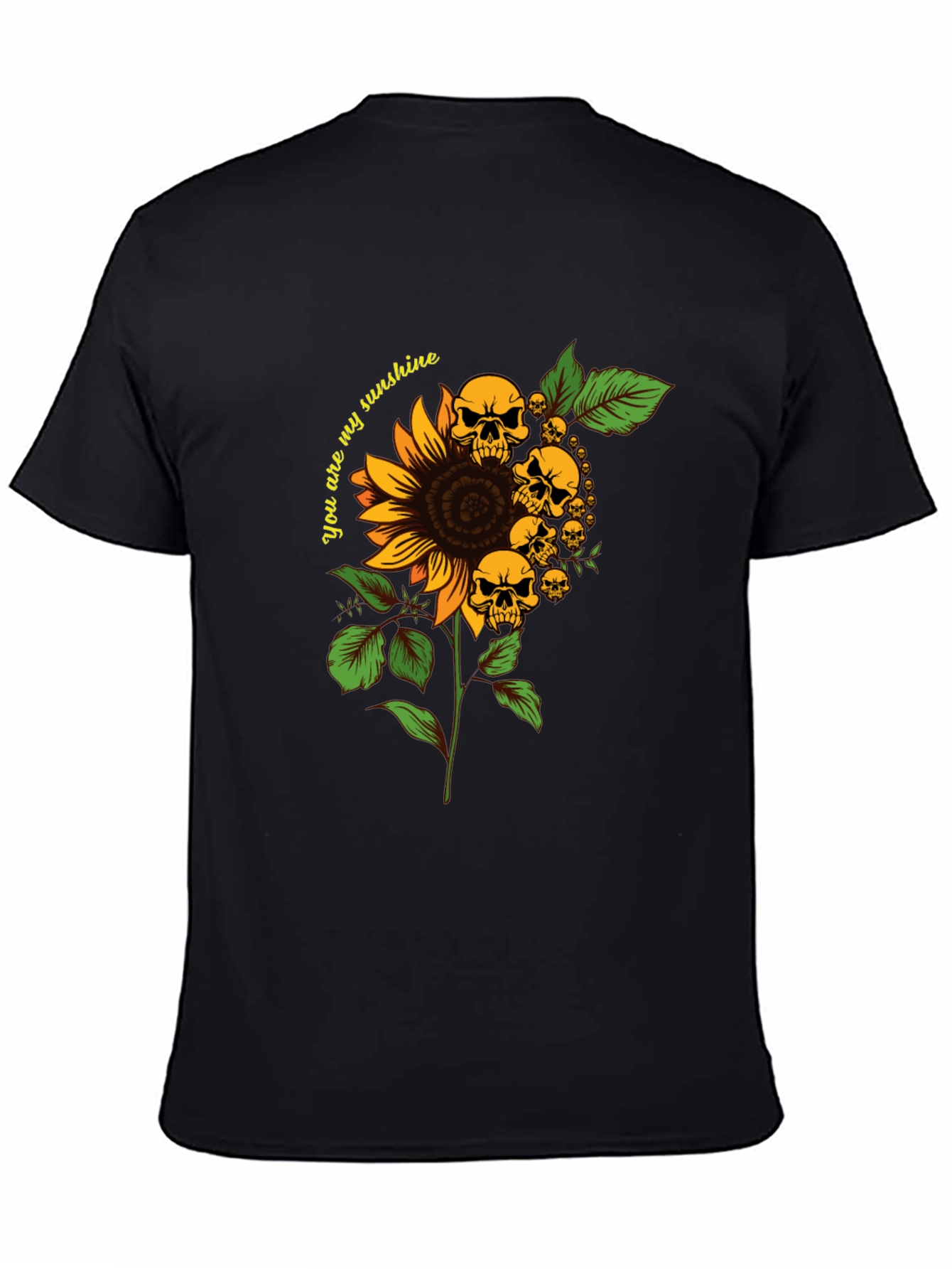 Skull Sunflower Graphic T-Shirt