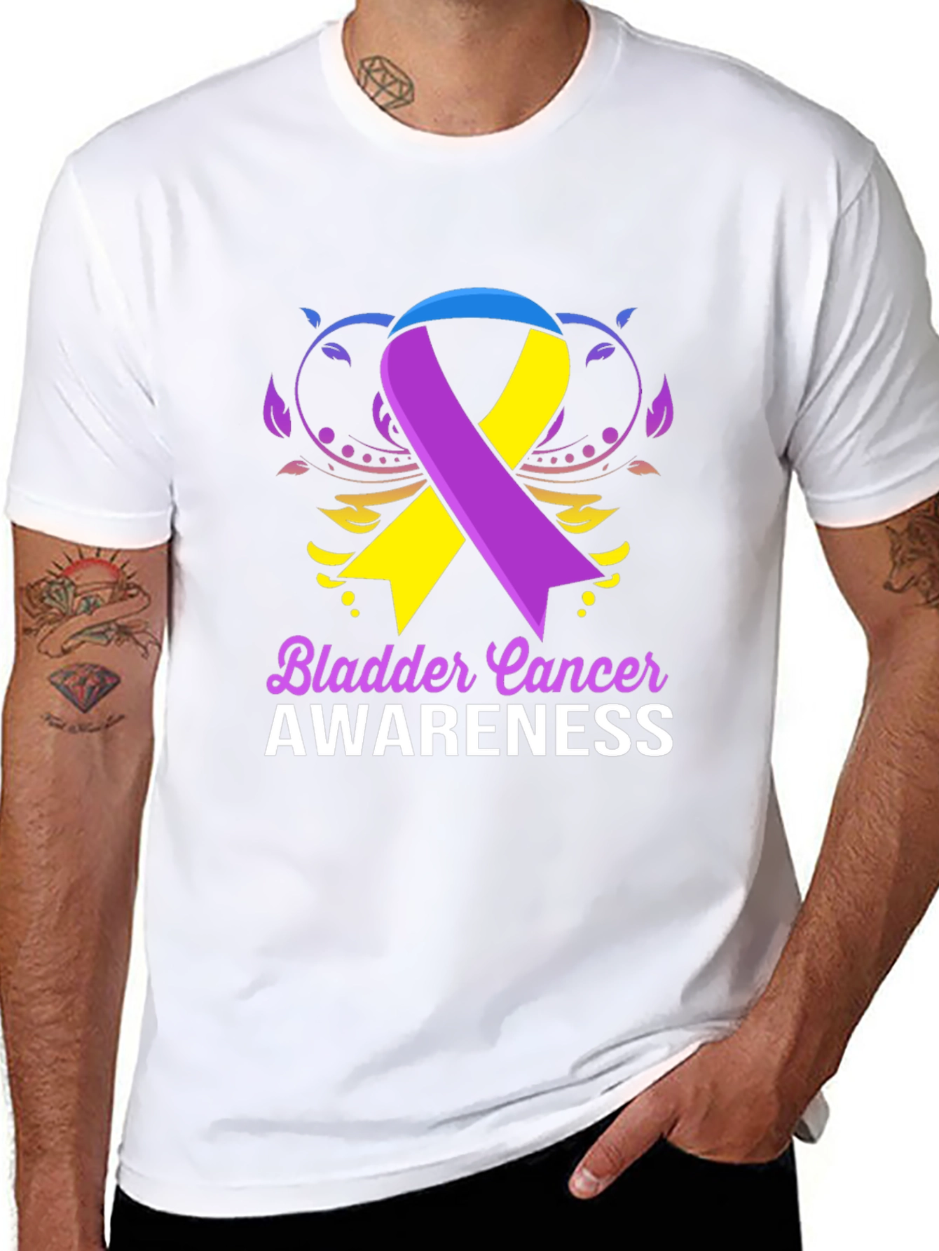 Bladder Cancer Awareness Ribbon T-Shirt