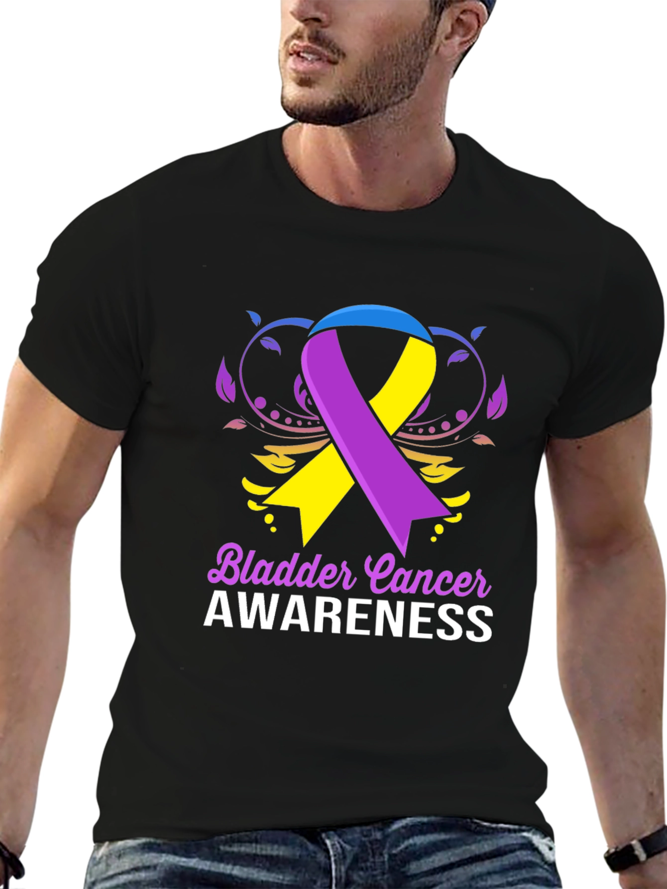 Bladder Cancer Awareness Ribbon T-Shirt