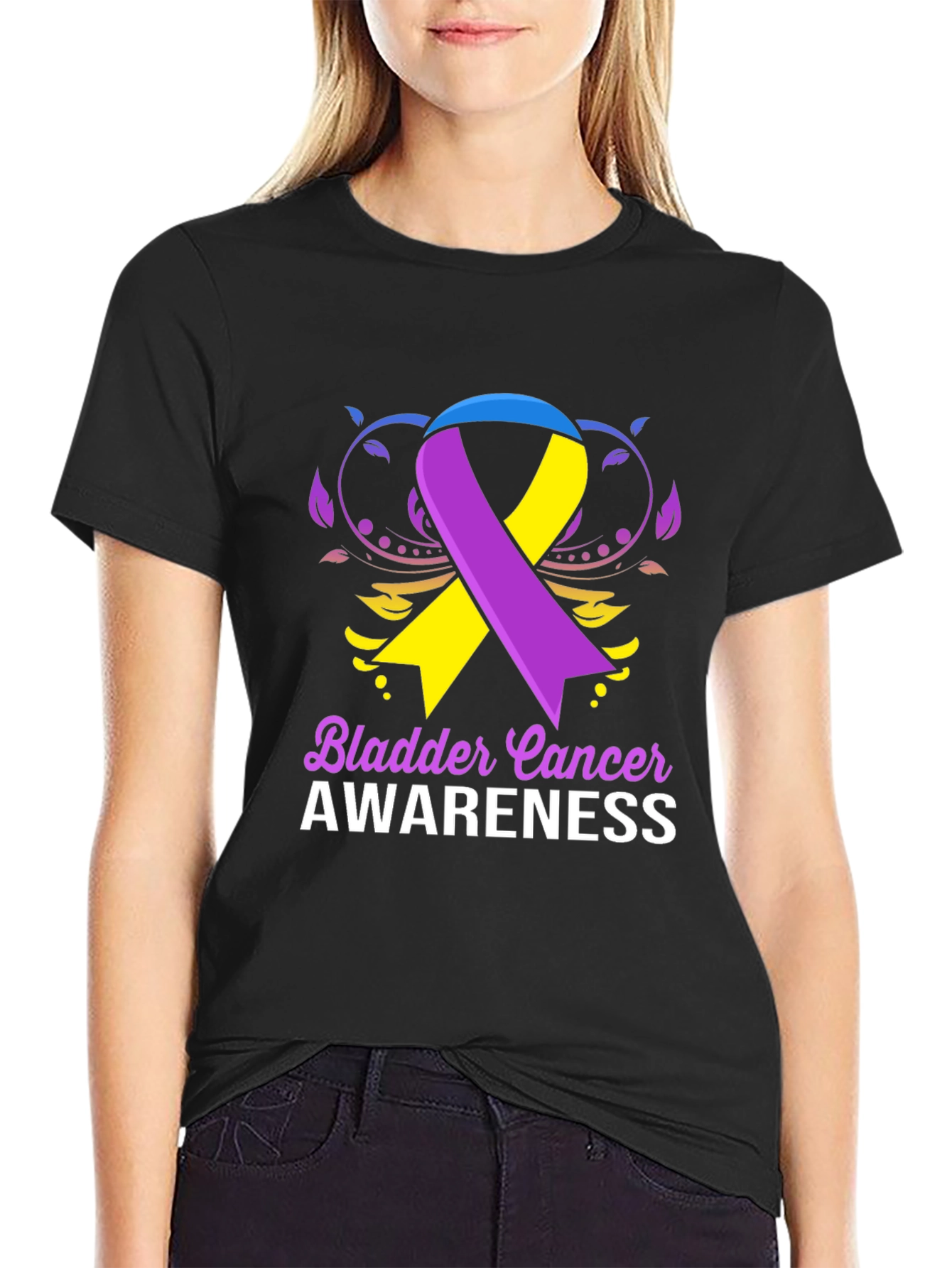 Bladder Cancer Awareness Ribbon T-Shirt