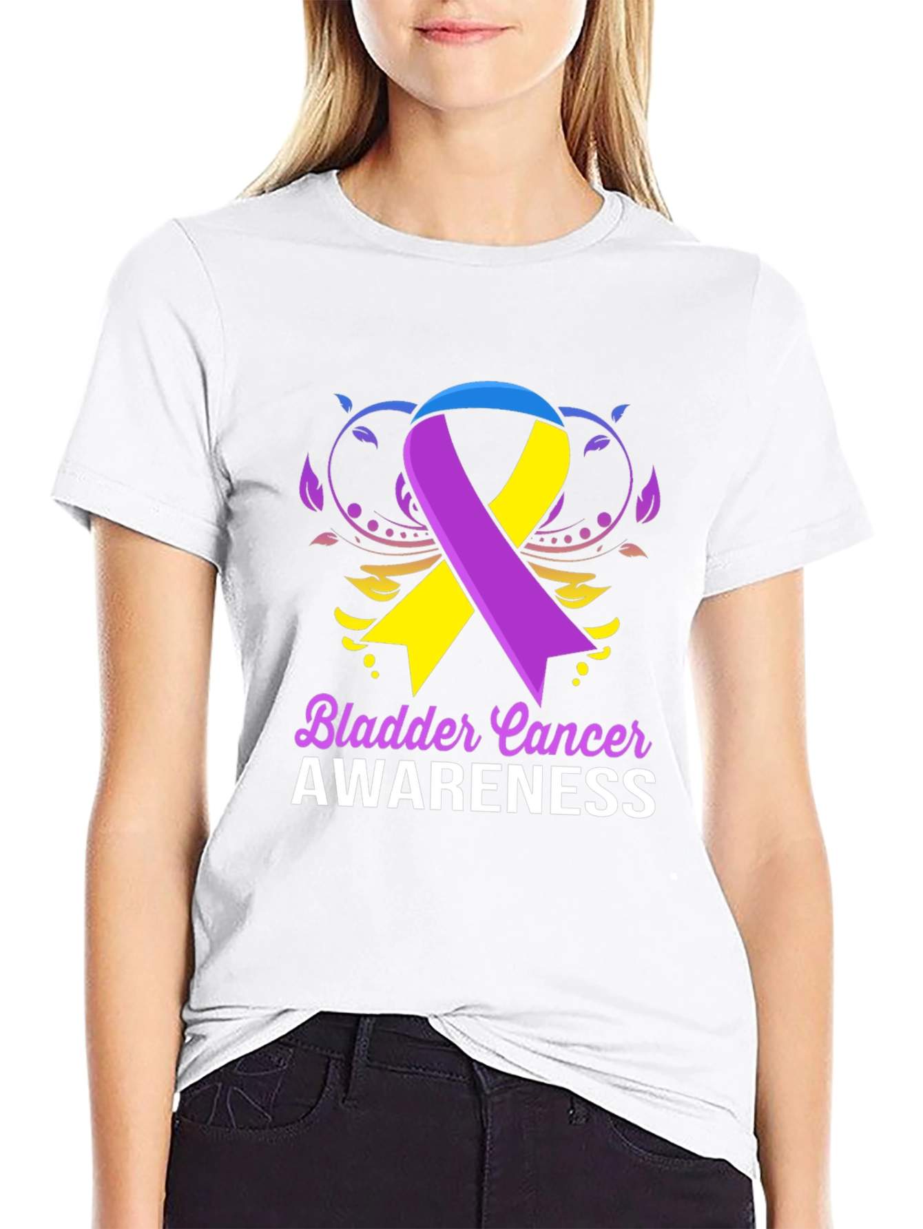 Bladder Cancer Awareness Ribbon T-Shirt