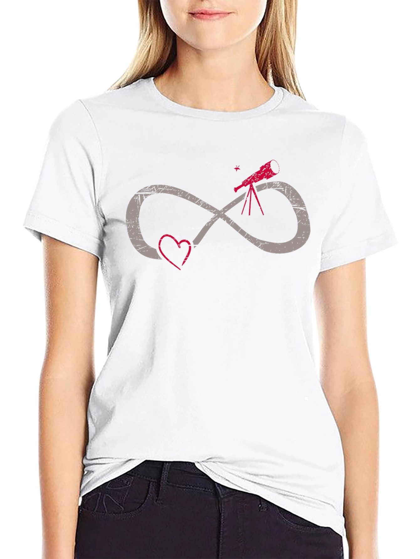 Telescope Infinity Heart Graphic Tee