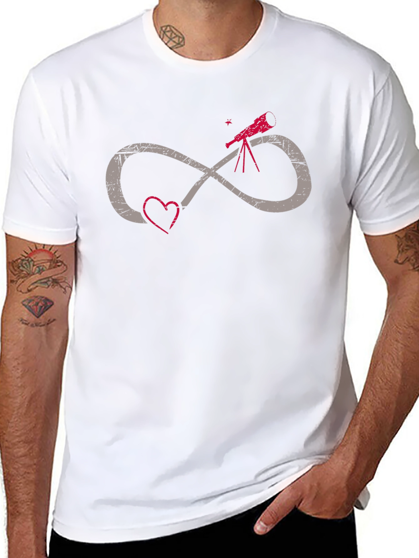 Telescope Infinity Heart Graphic Tee
