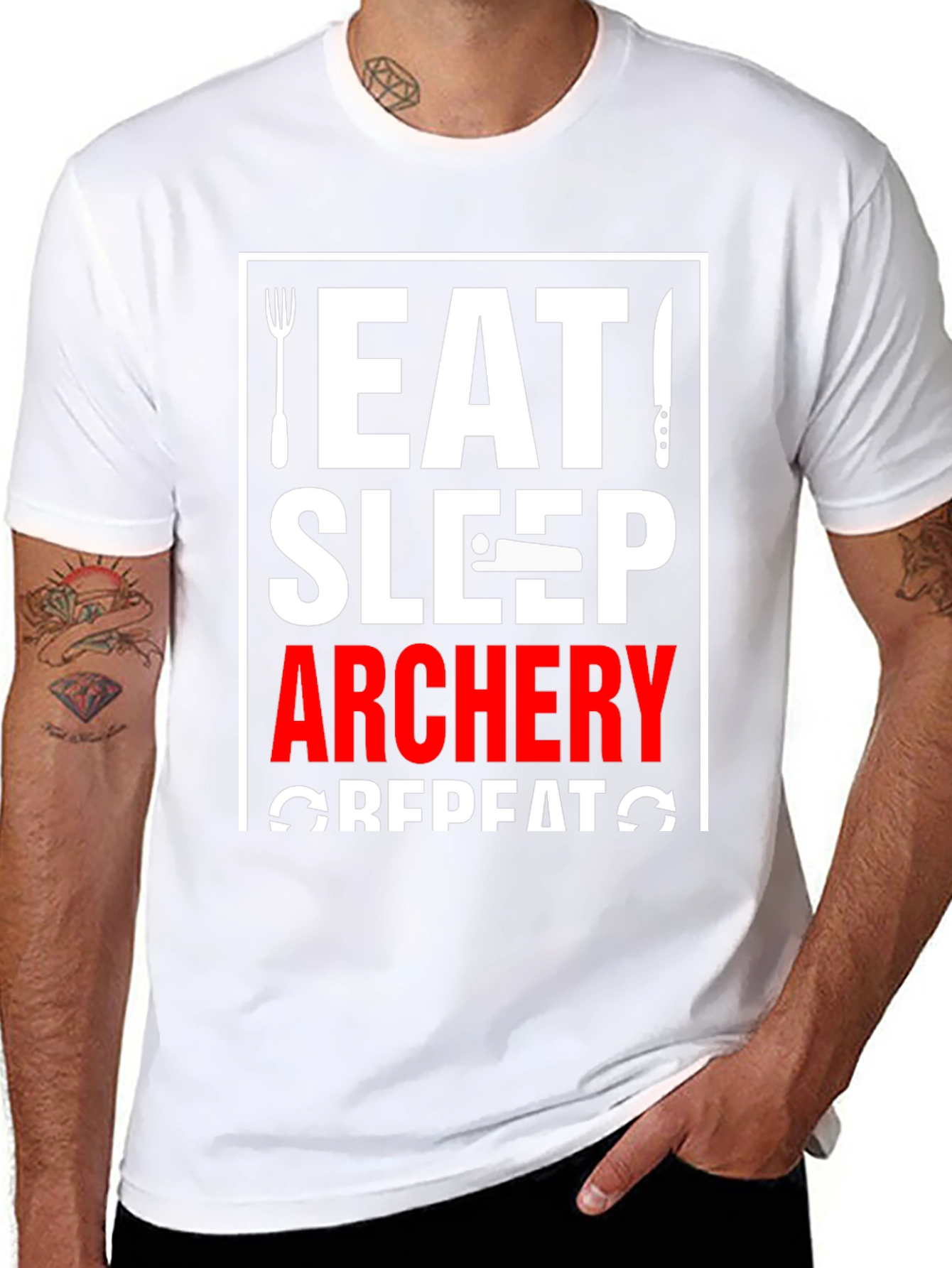 Eat Sleep Archery Repeat Graphic Tee