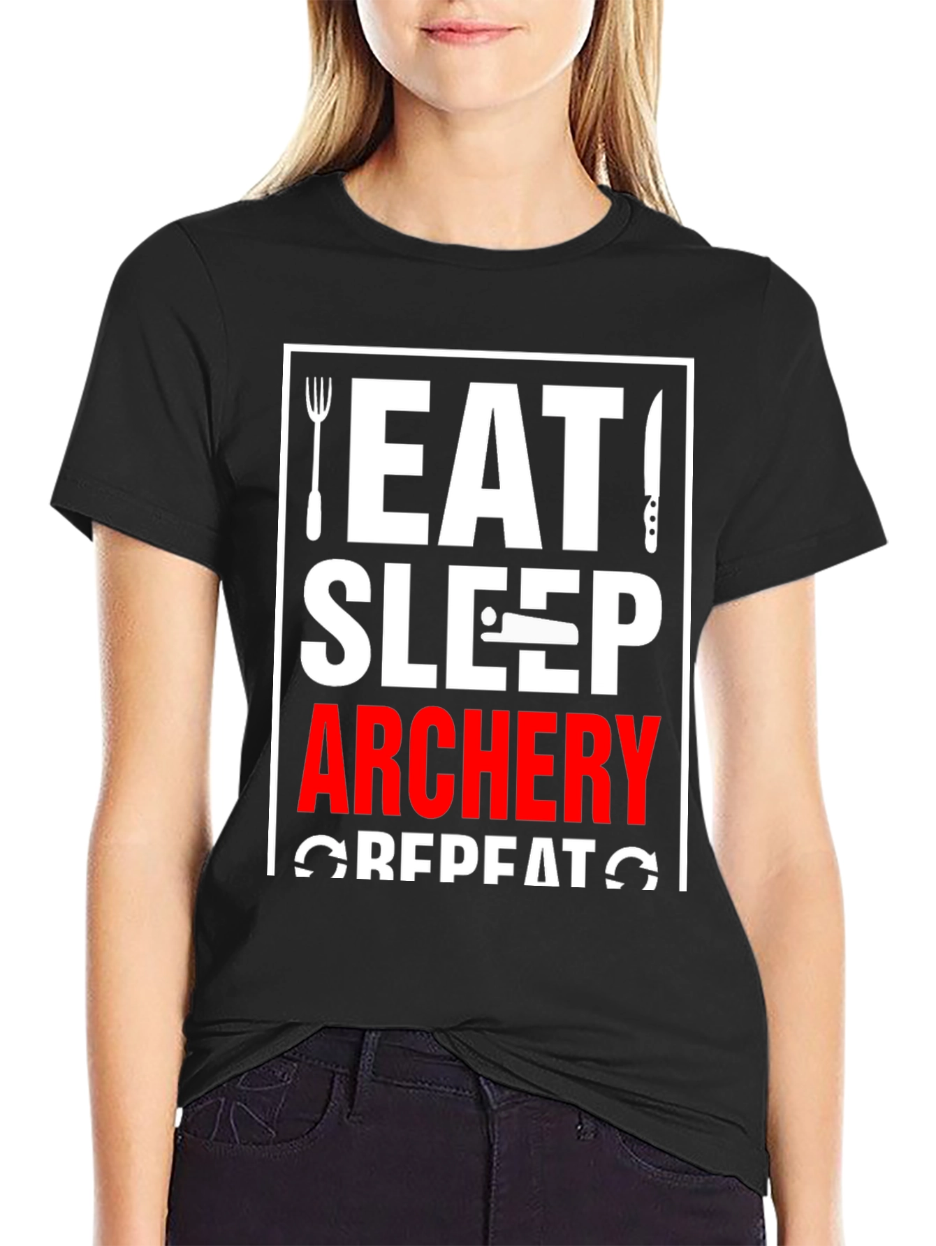 Eat Sleep Archery Repeat Graphic Tee