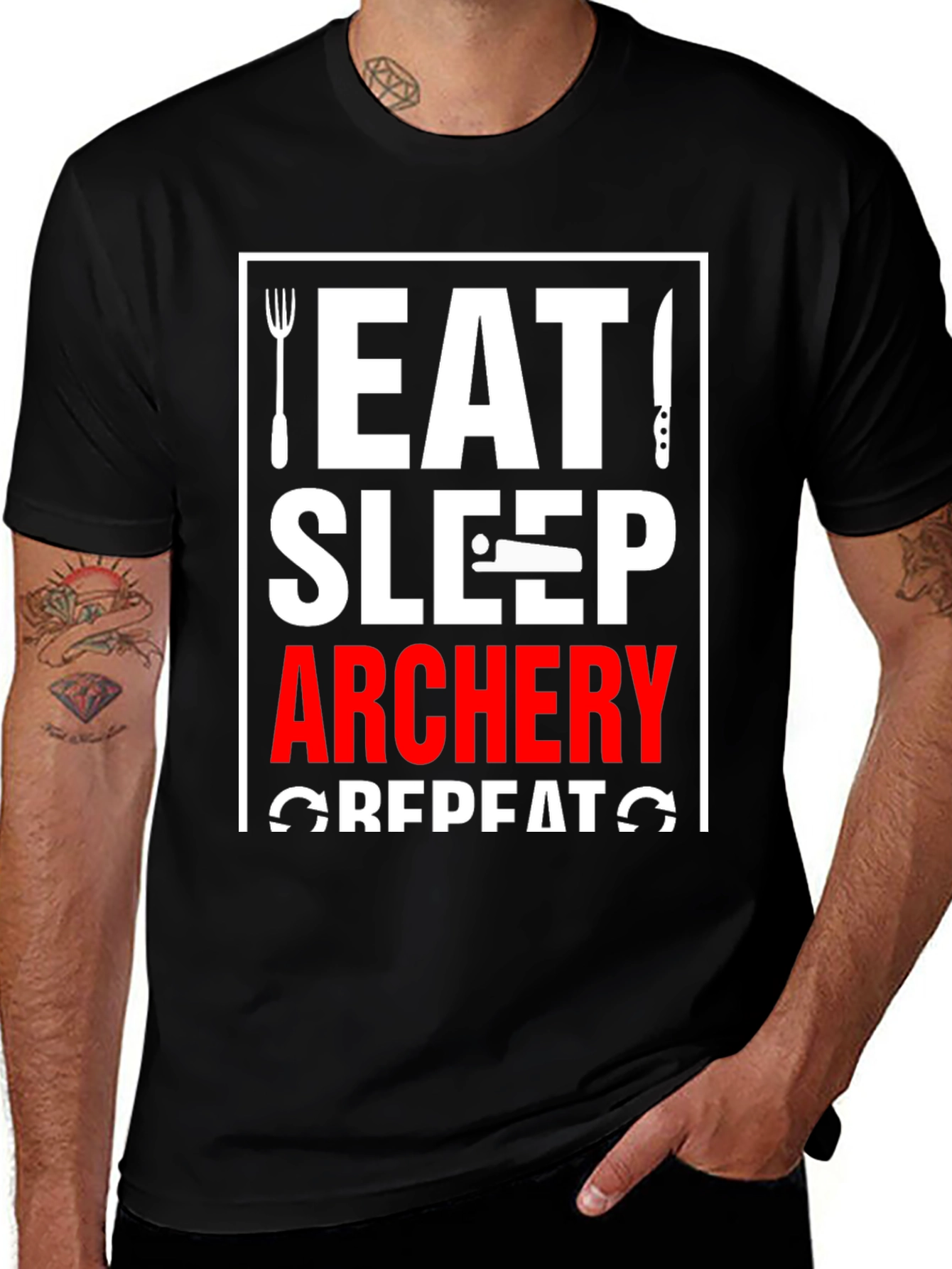 Eat Sleep Archery Repeat Graphic Tee