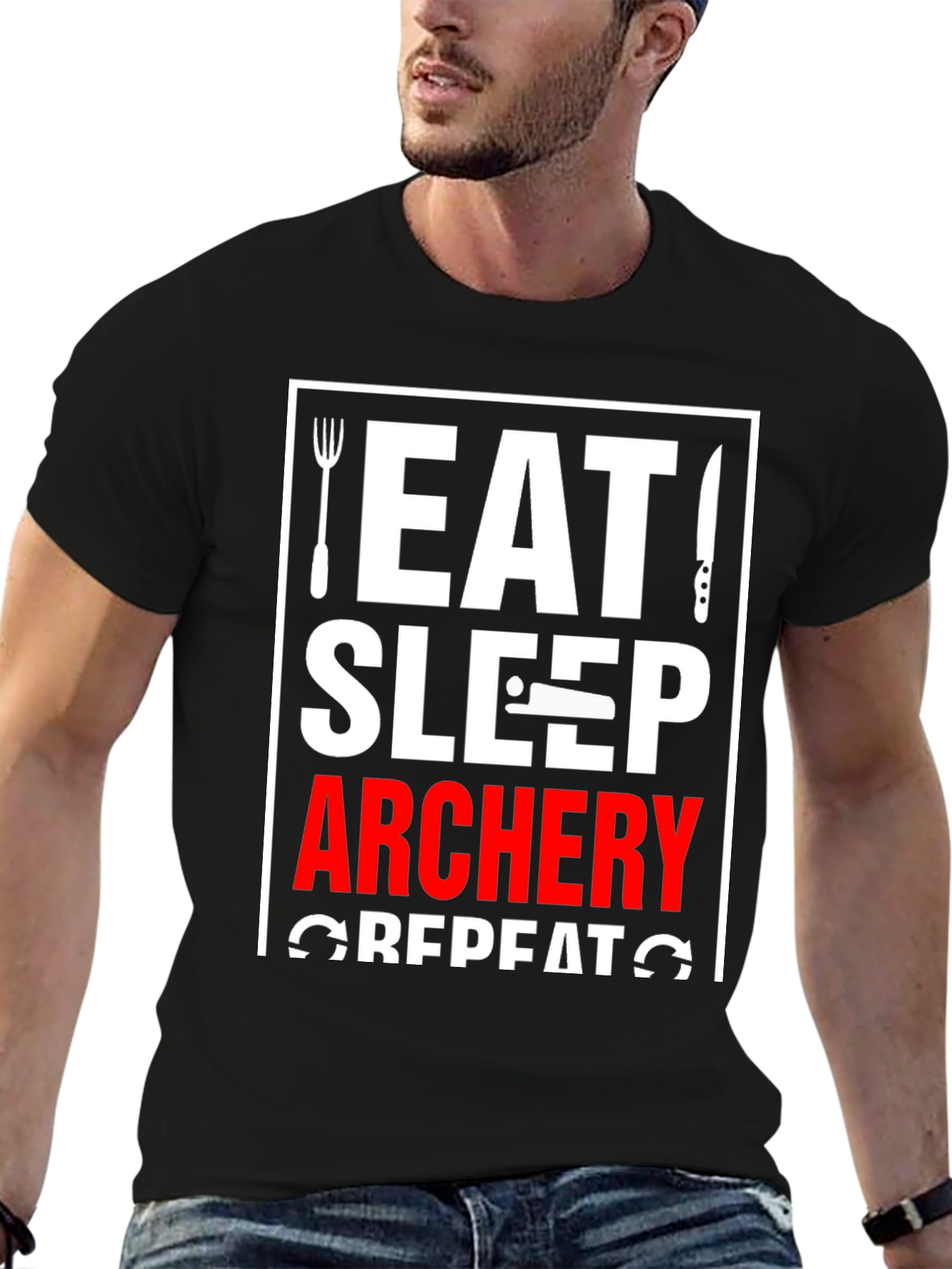 Eat Sleep Archery Repeat Graphic Tee