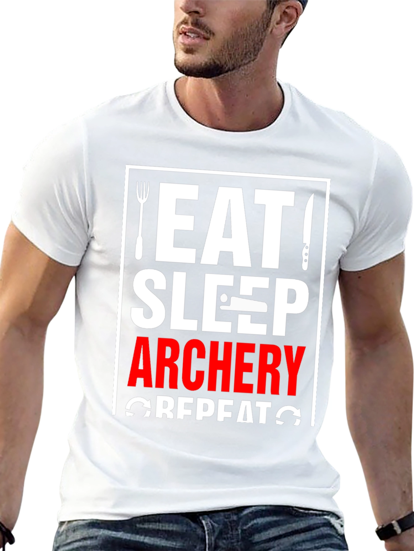 Eat Sleep Archery Repeat Graphic Tee