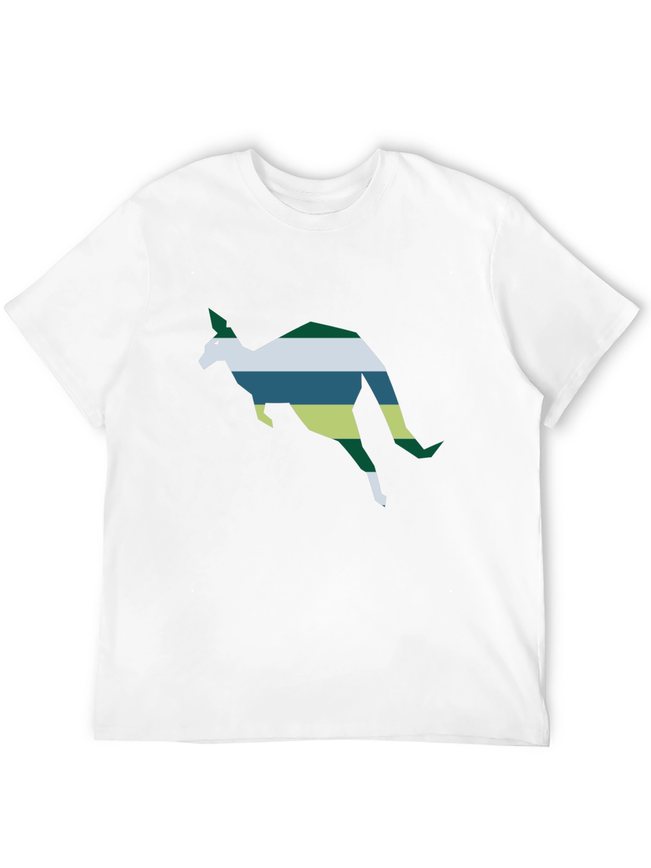 Geometric Kangaroo Tee - Stylish Black Cotton Shirt