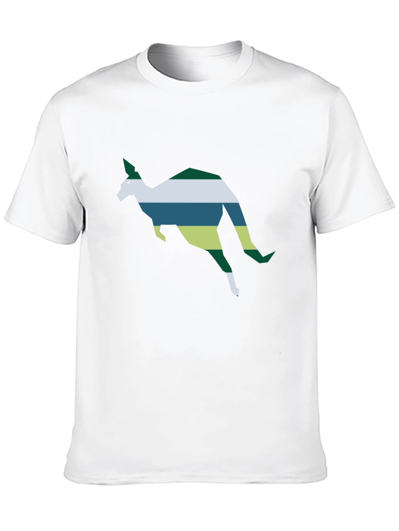 Geometric Kangaroo Tee - Stylish Black Cotton Shirt