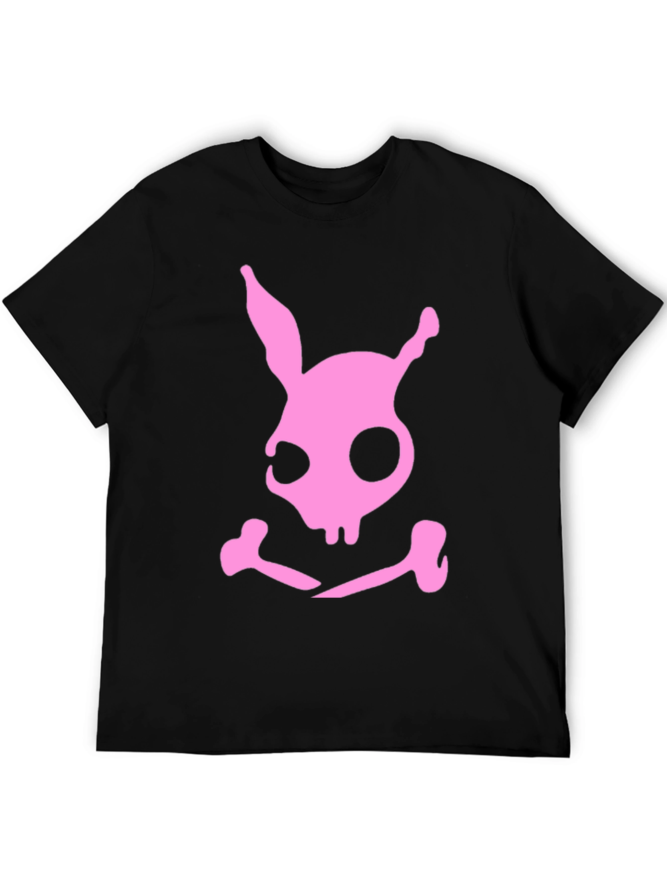 Skull Bunny Graphic T-Shirt - Black