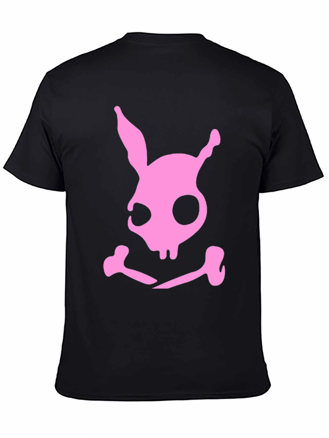 Skull Bunny Graphic T-Shirt - Black