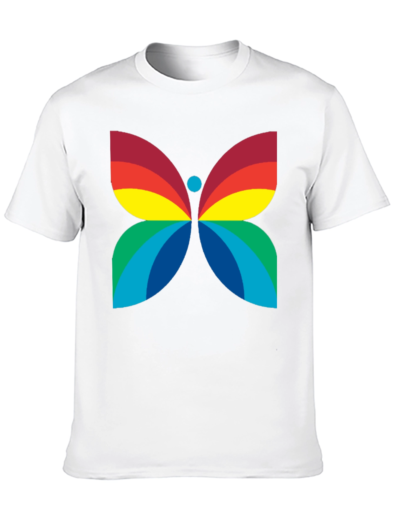 Rainbow Butterfly Graphic Tee - Bold Statement Shirt