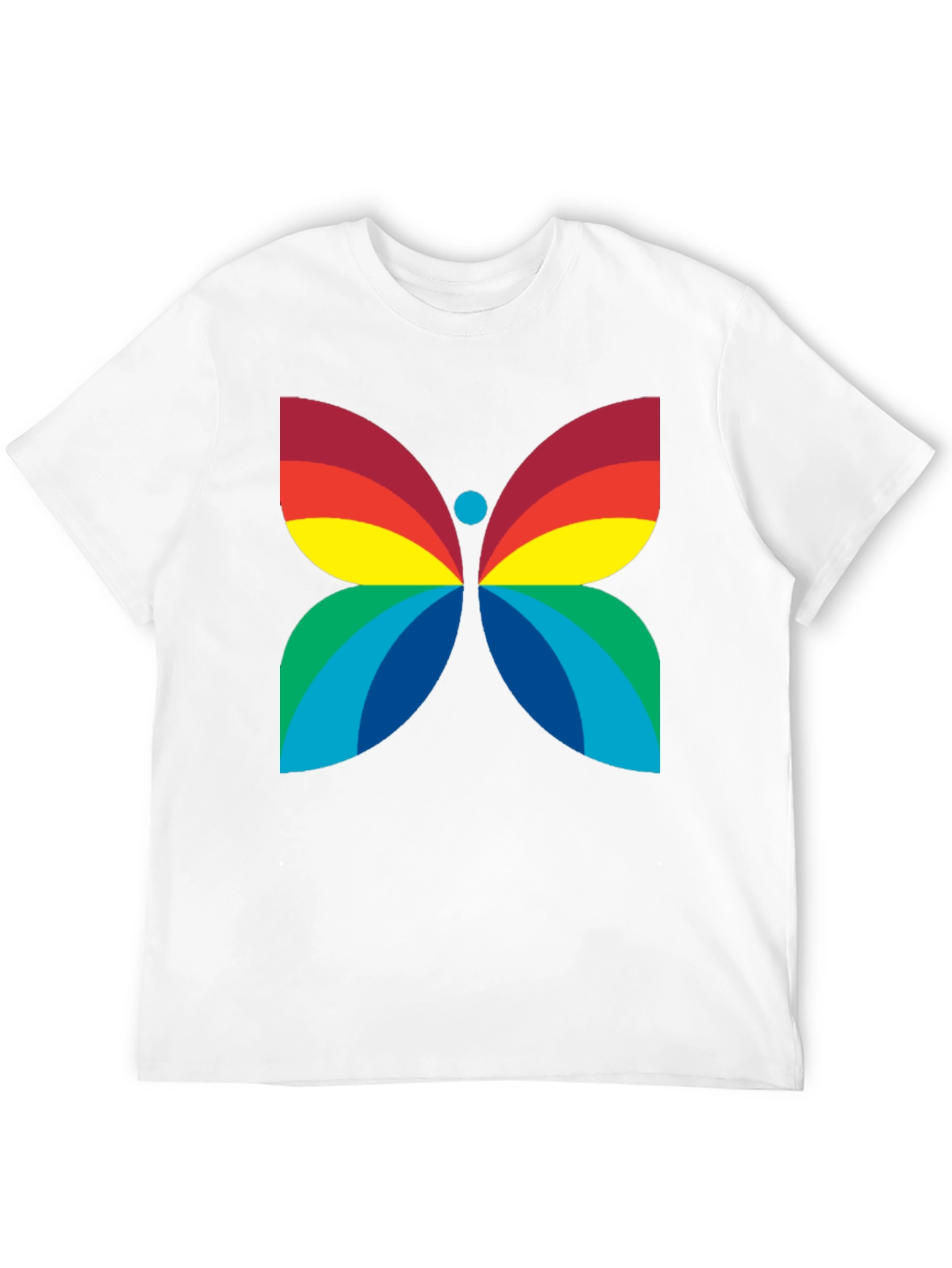 Rainbow Butterfly Graphic Tee - Bold Statement Shirt