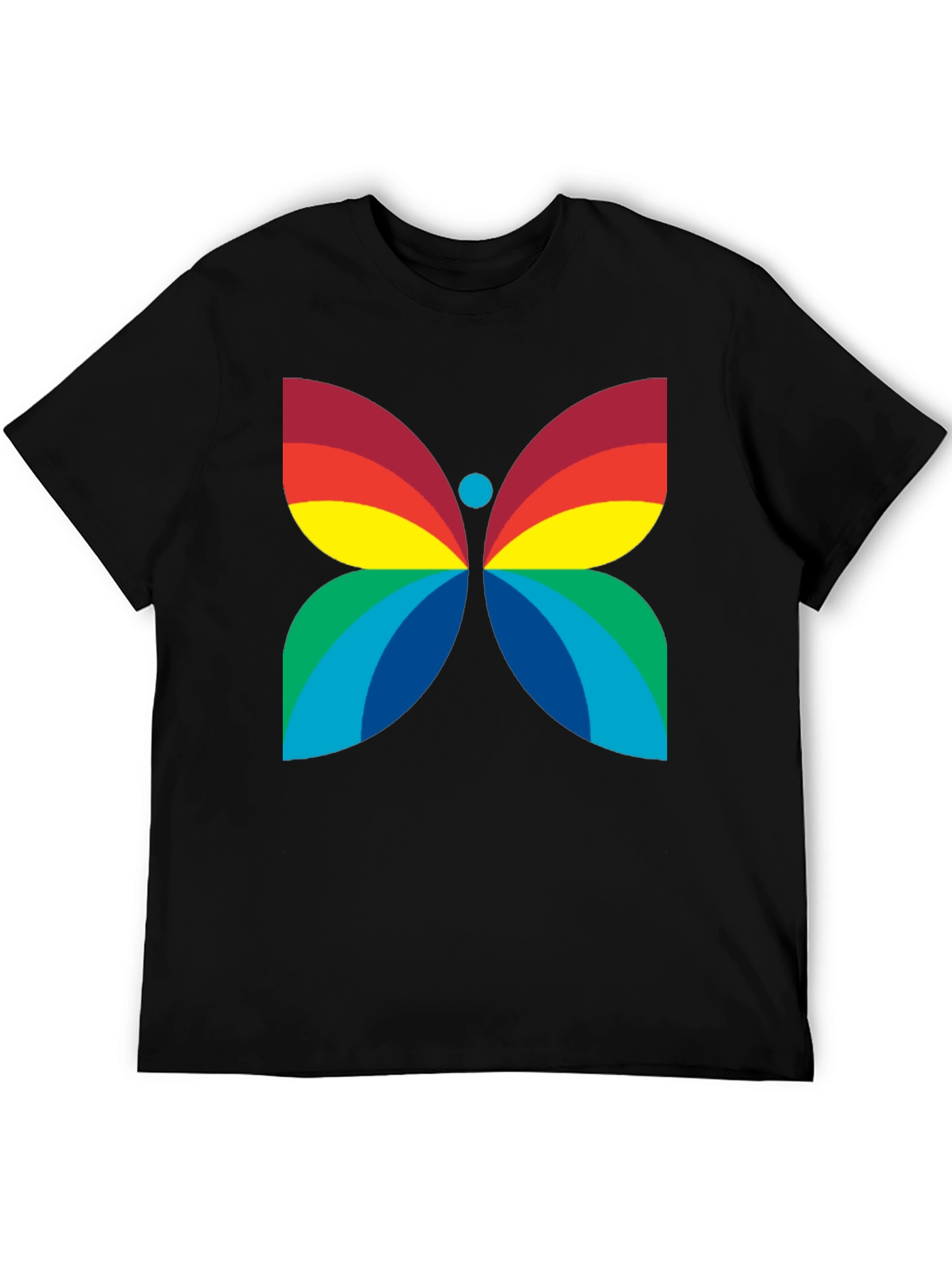 Rainbow Butterfly Graphic Tee - Bold Statement Shirt