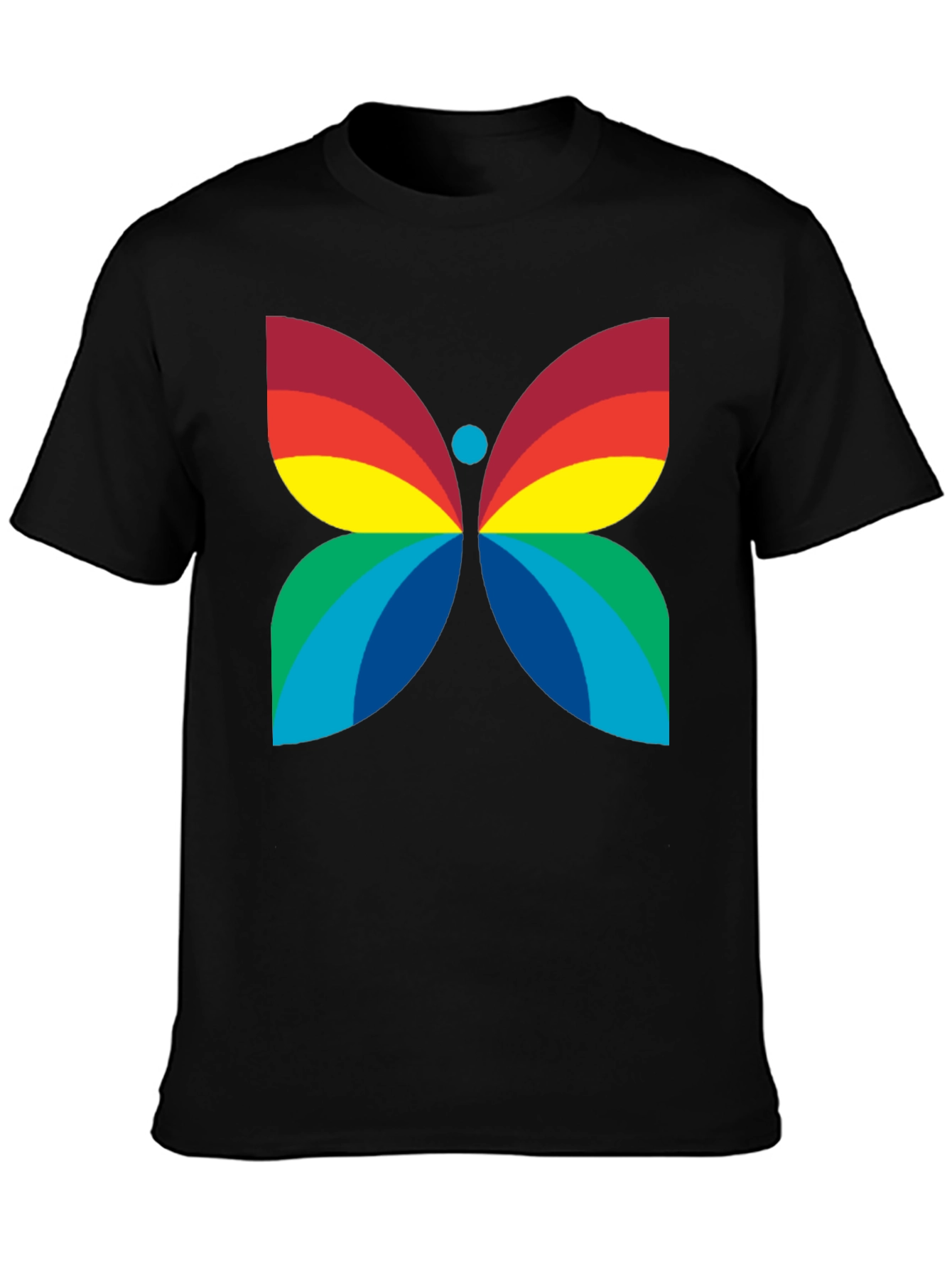 Rainbow Butterfly Graphic Tee - Bold Statement Shirt