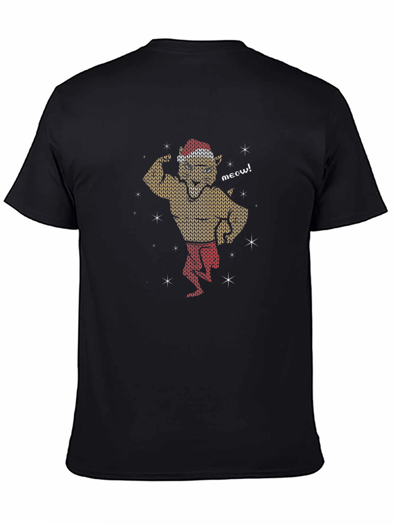 Festive Feline Flex Mens T-Shirt