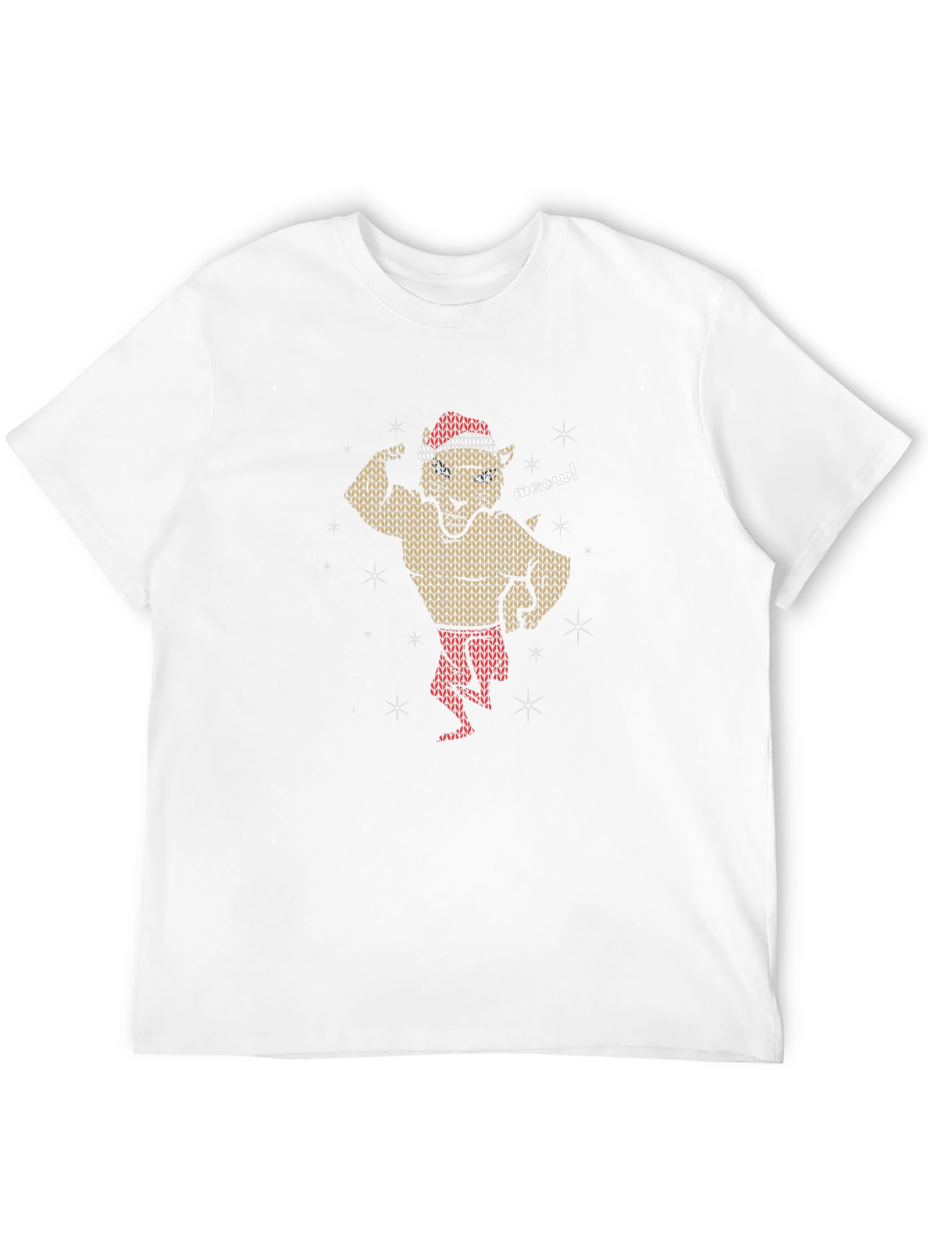 Festive Feline Flex Mens T-Shirt