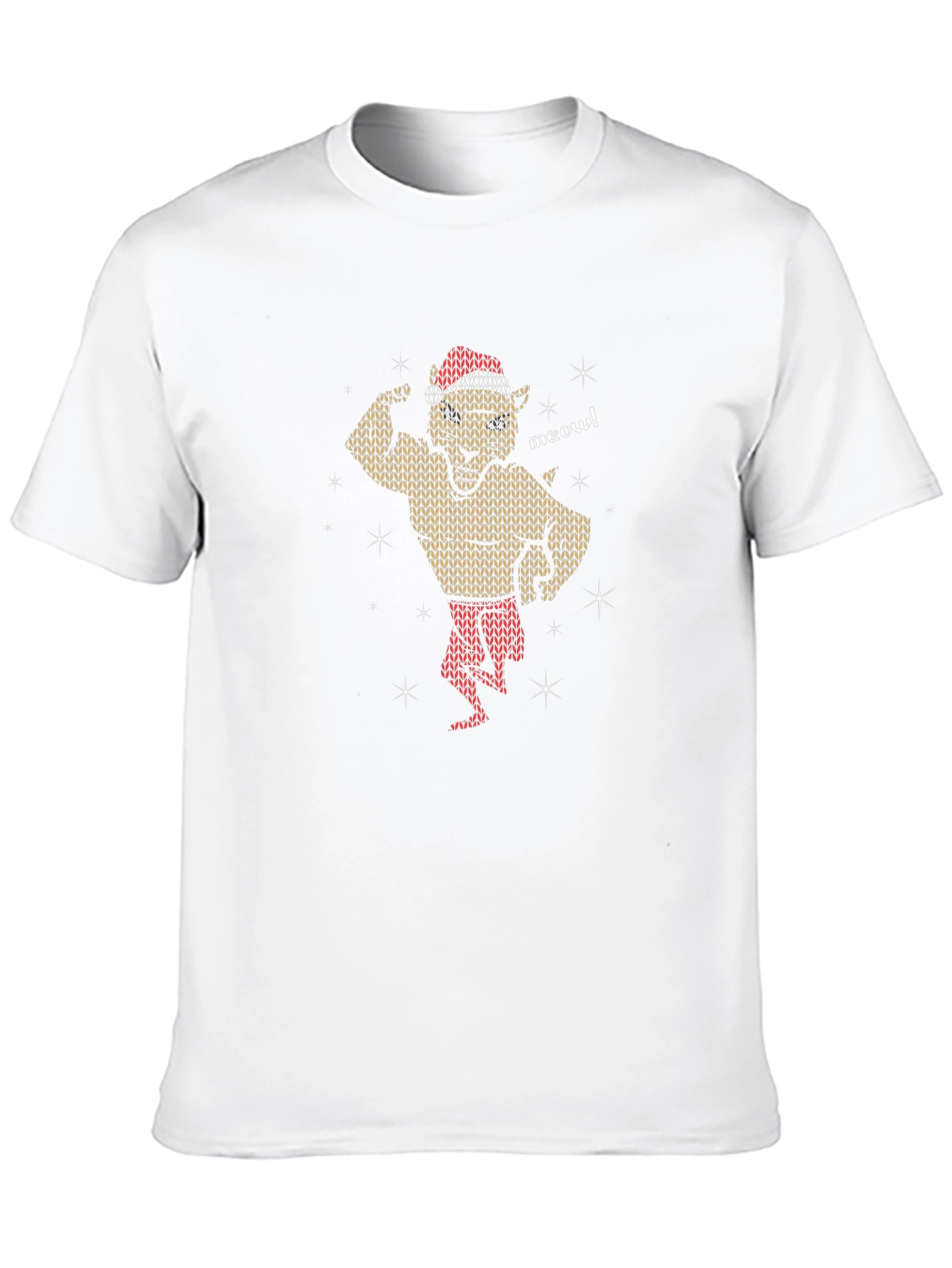 Festive Feline Flex Mens T-Shirt