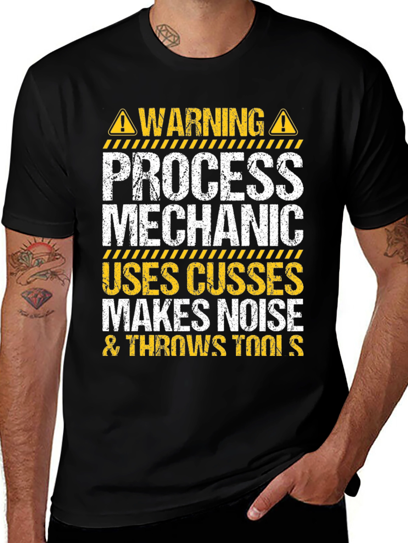 Process Mechanic Warning Graphic T-Shirt